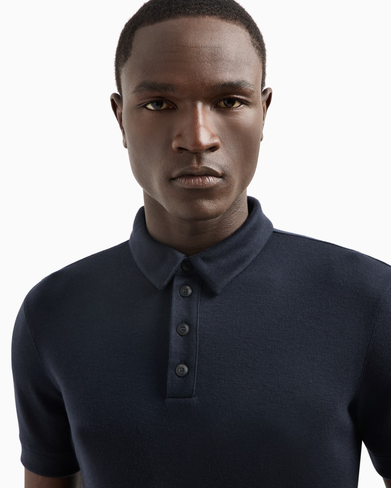 Pure cashmere interlock polo shirt Slide 4