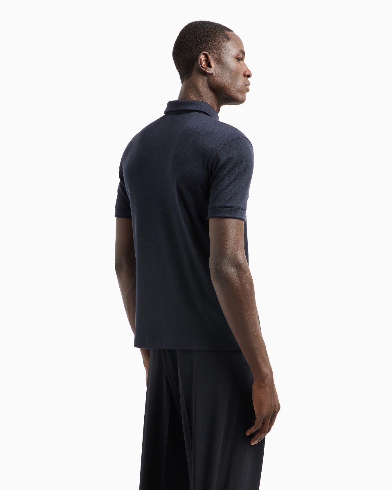 Pure cashmere interlock polo shirt Slide 2