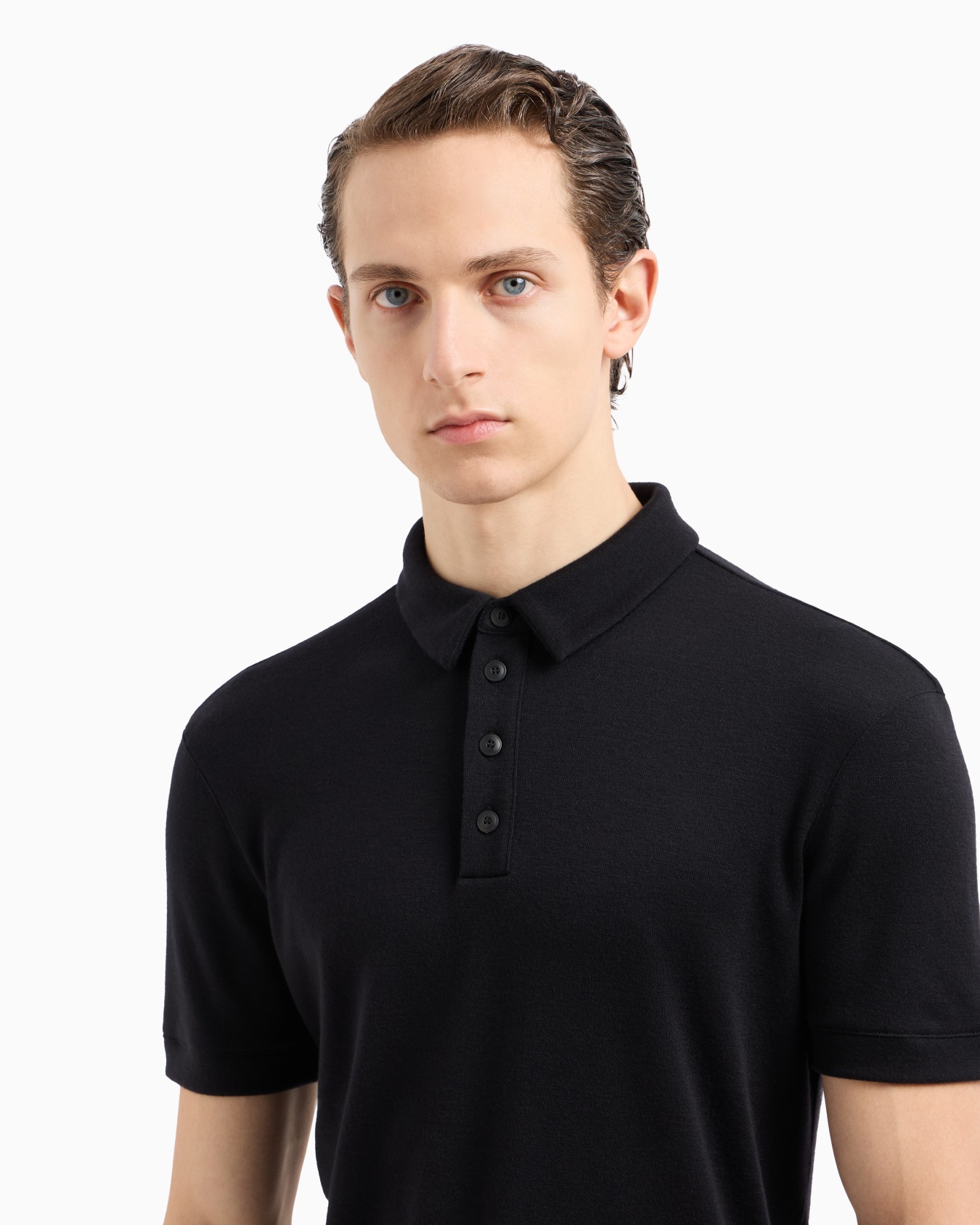 Pure cashmere interlock polo shirt Slide 4