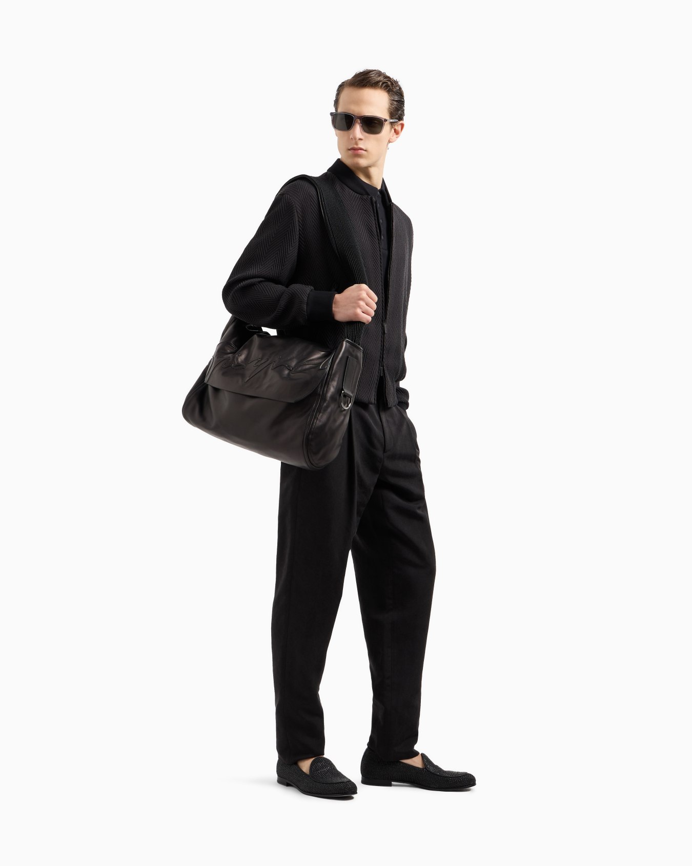 Pure cashmere interlock polo shirt Slide 1