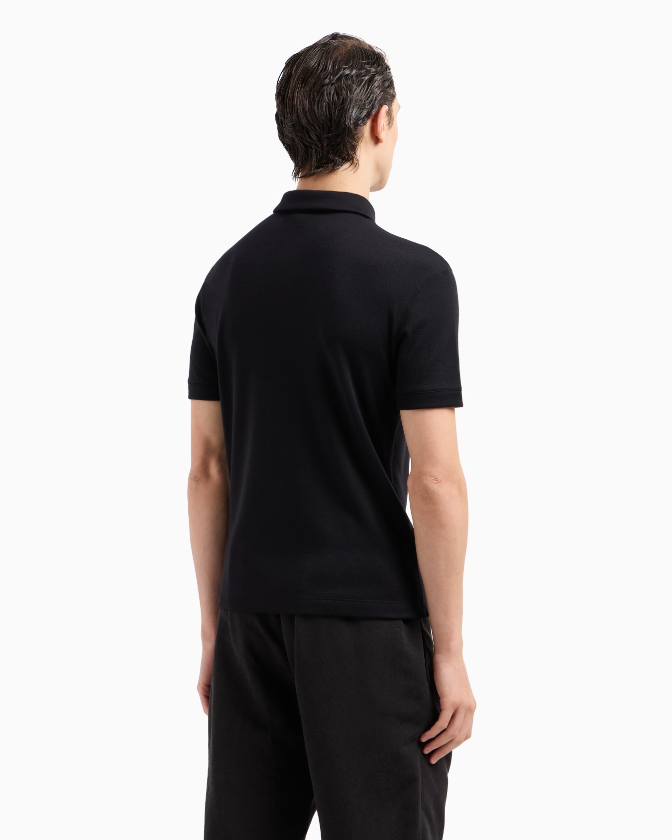Pure cashmere interlock polo shirt Slide 2