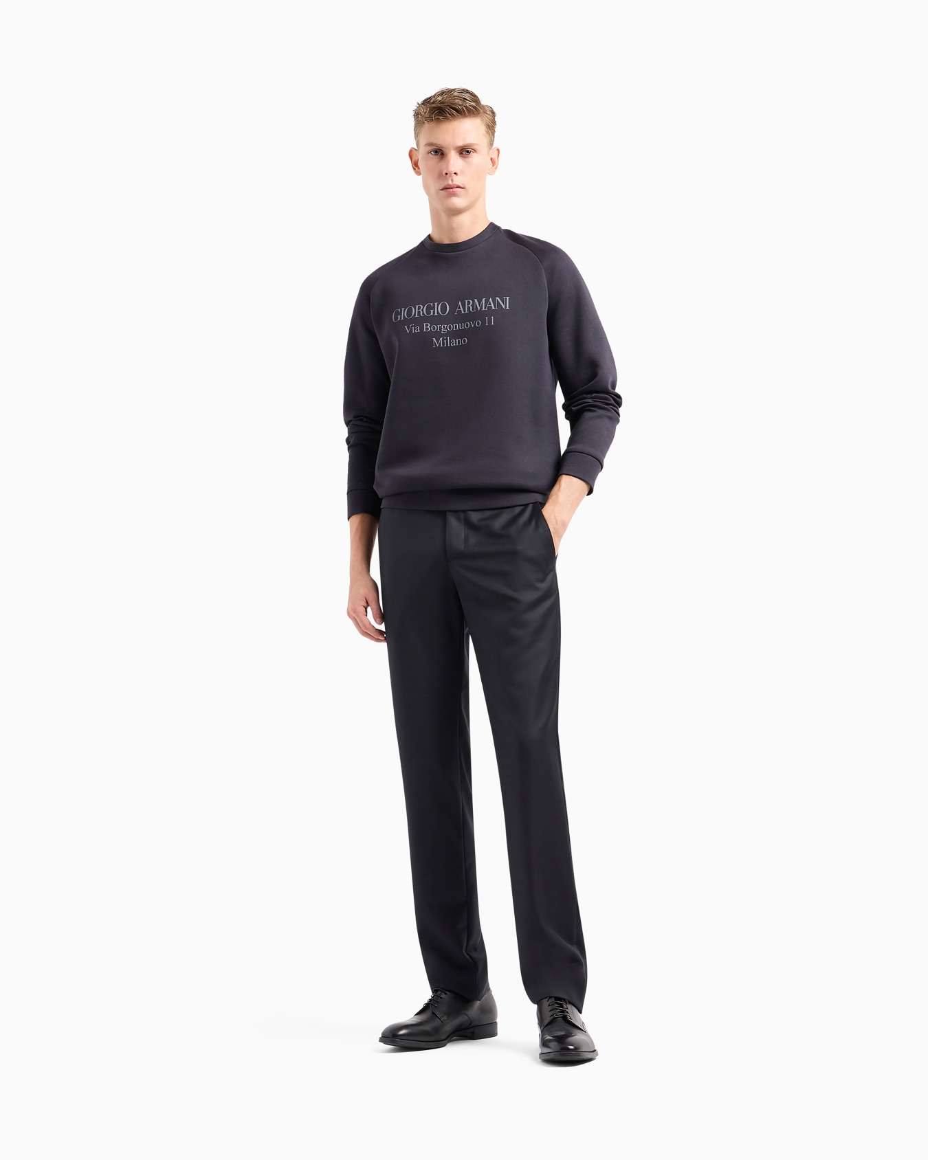 Sudadera Borgonuovo 11 de punto doble de algodón Diapositiva 1