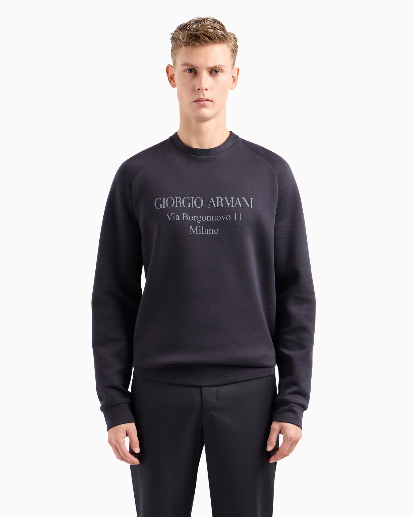 Sudadera Borgonuovo 11 de punto doble de algodón Diapositiva 3
