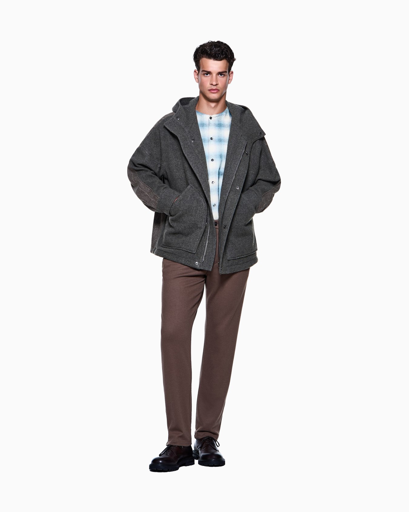 Trousers in pure cashmere jersey cloth Slide 1