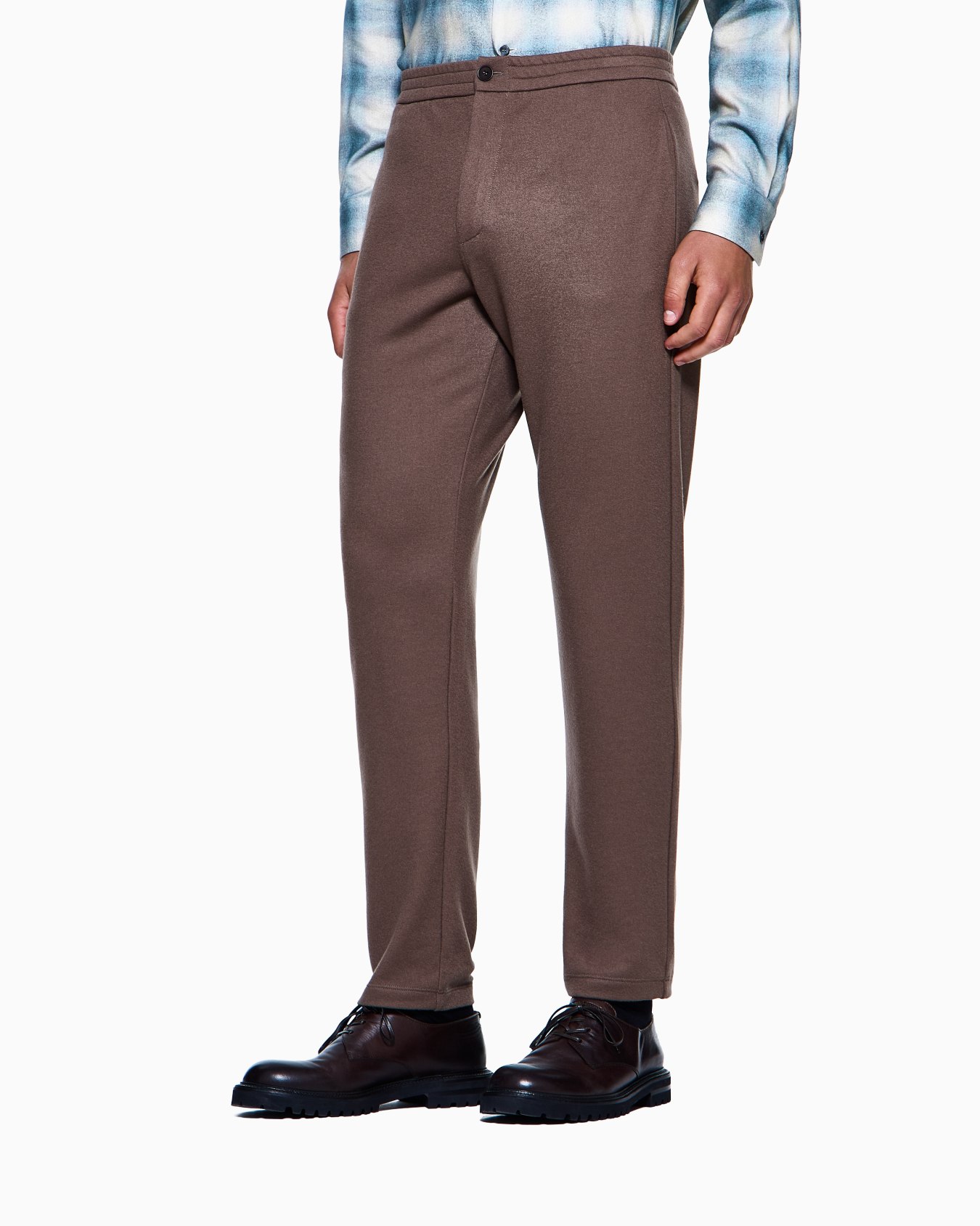Trousers in pure cashmere jersey cloth Slide 3