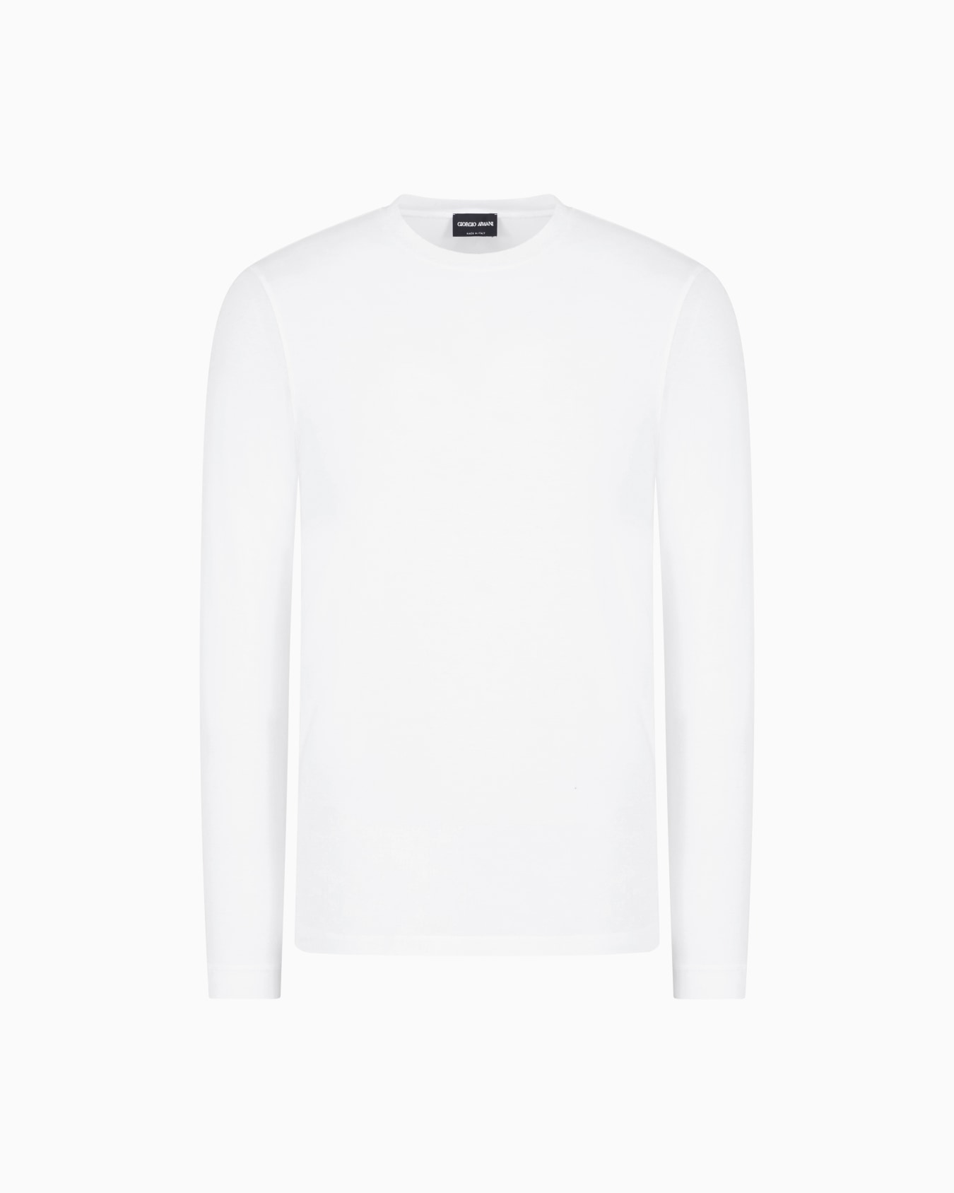 Stretch viscose jersey jumper with crew neck and long sleeves Slide 0