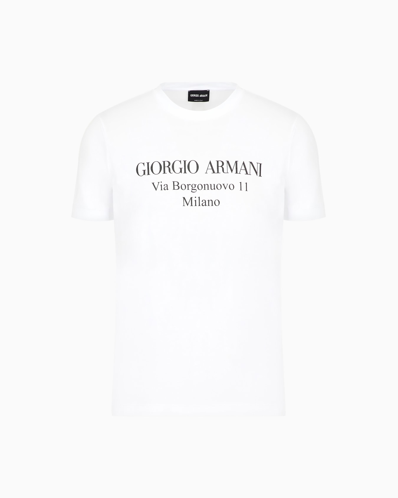 T-shirt girocollo Borgonuovo 11 in jersey di cotone Pima Slide 0