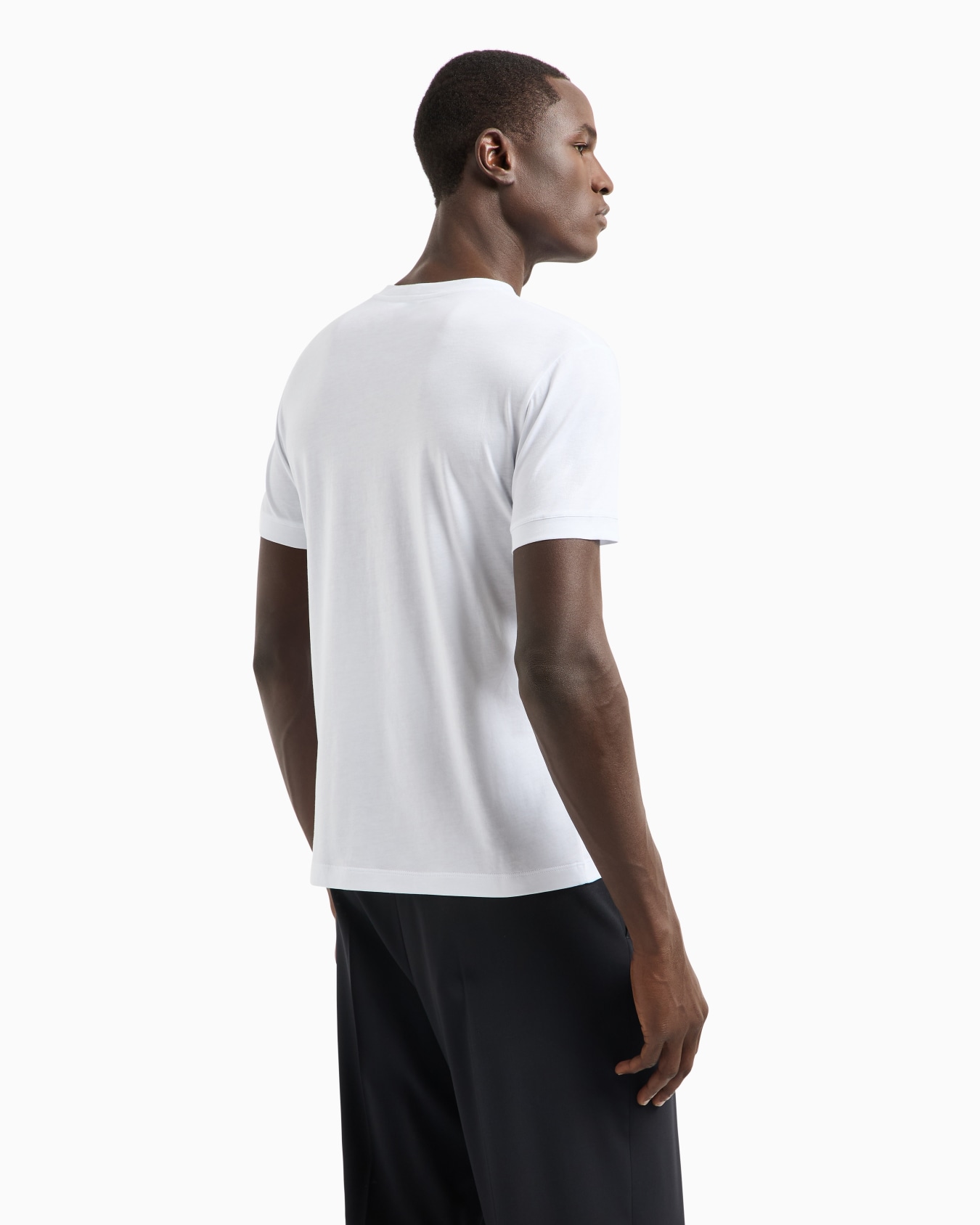 T-shirt girocollo Borgonuovo 11 in jersey di cotone Pima Slide 2