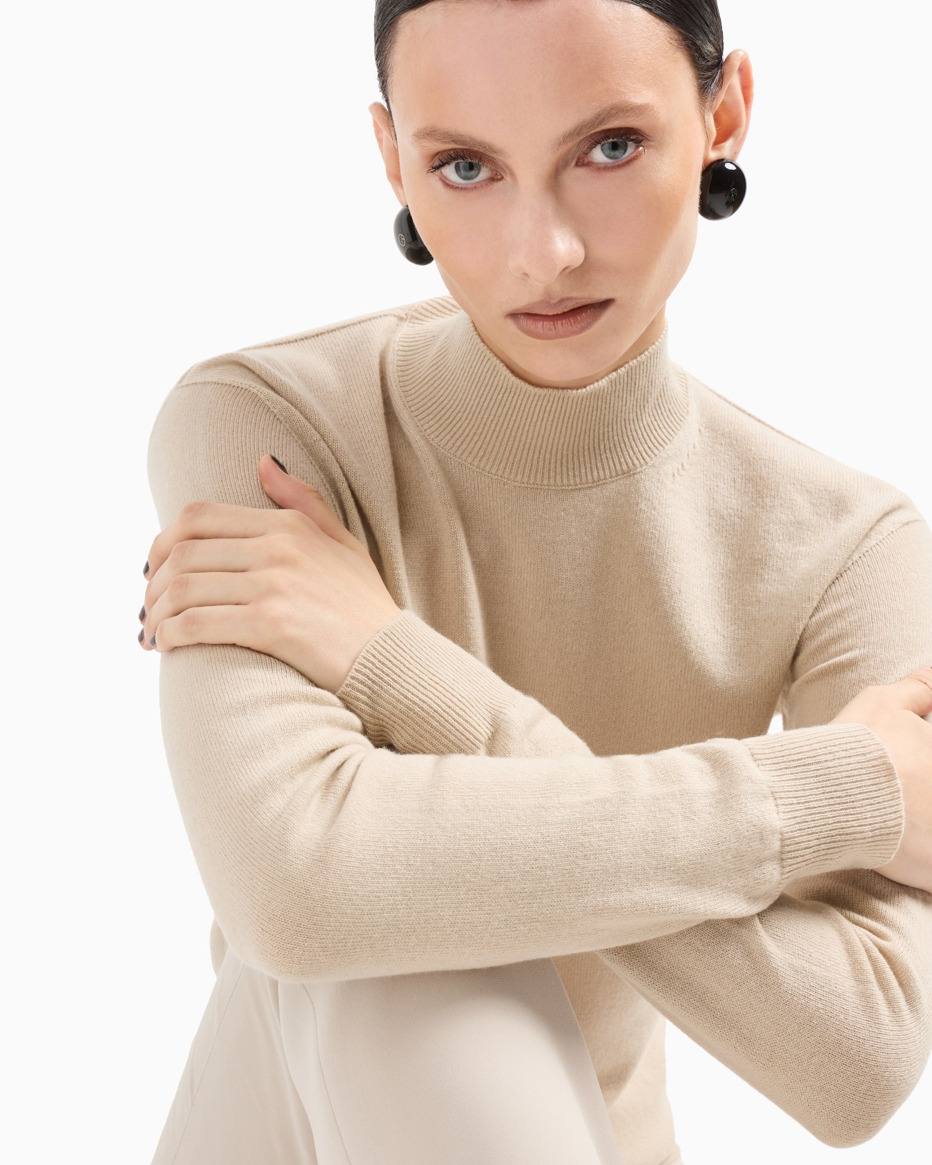 Pure cashmere roll neck sweater Slide 5