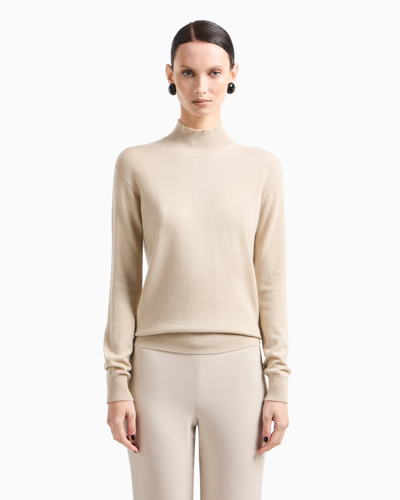 Pure cashmere roll neck sweater Slide 3