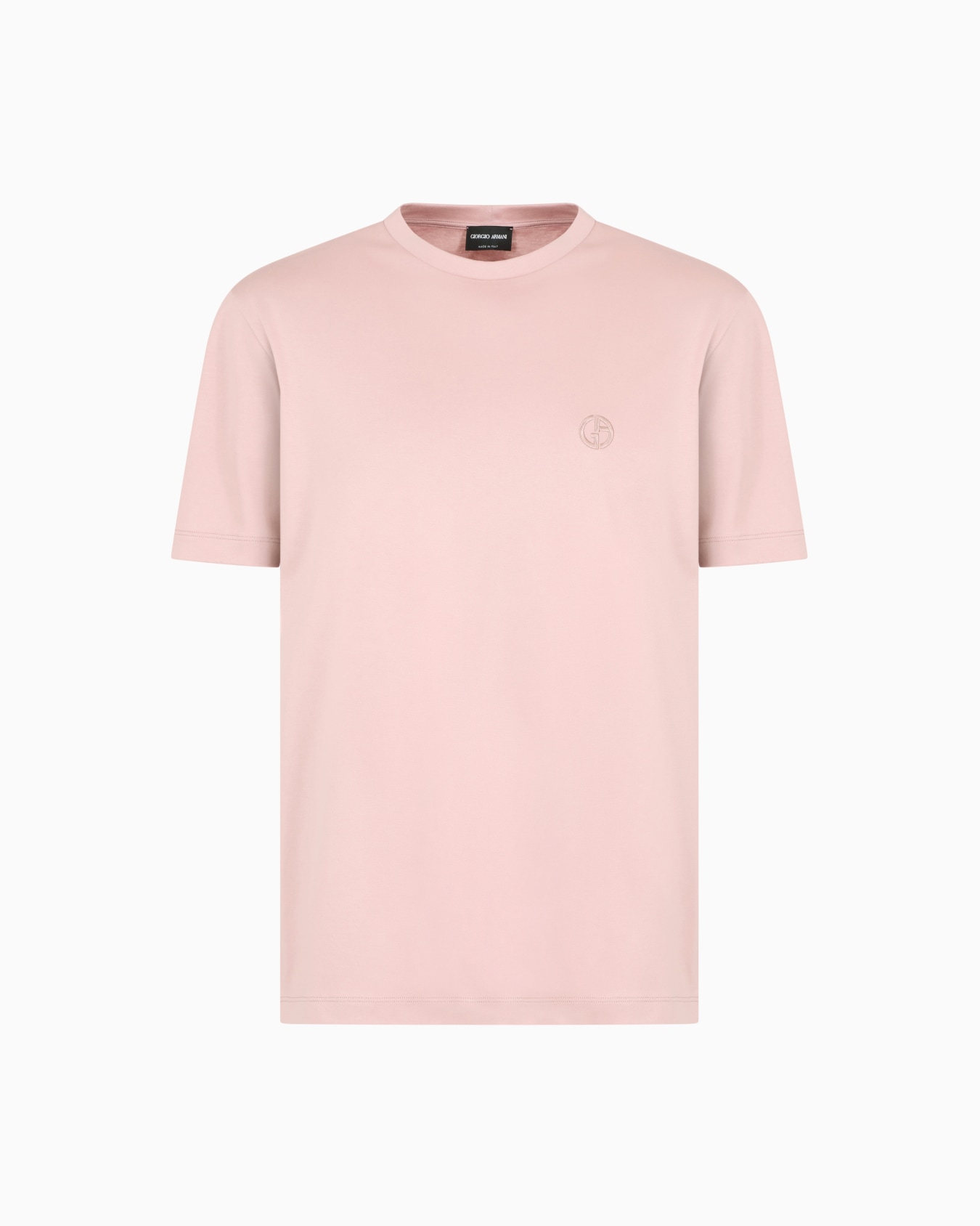 Cotton-interlock T-shirt with embroidered logo Slide 0