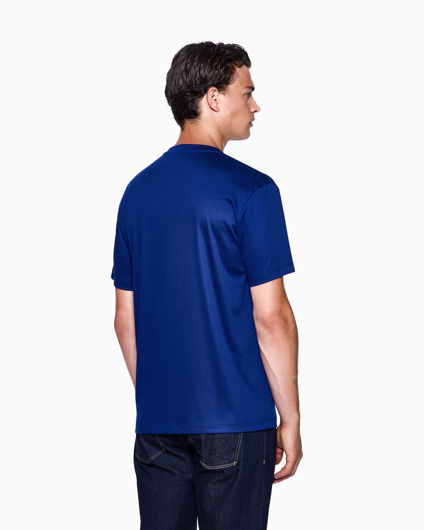 Cotton-interlock T-shirt with embroidered logo Slide 2