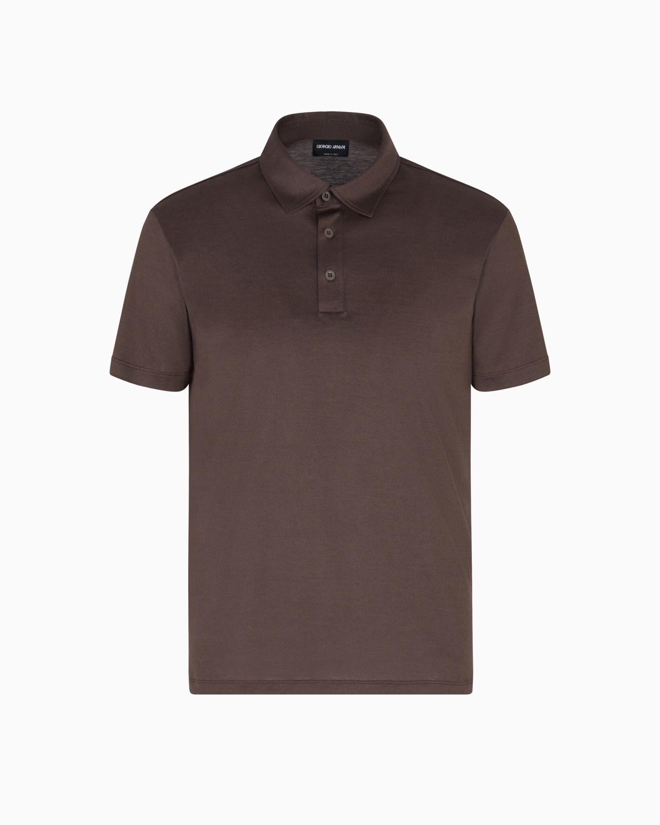 Silk and cotton-mélange jersey polo shirt Slide 0