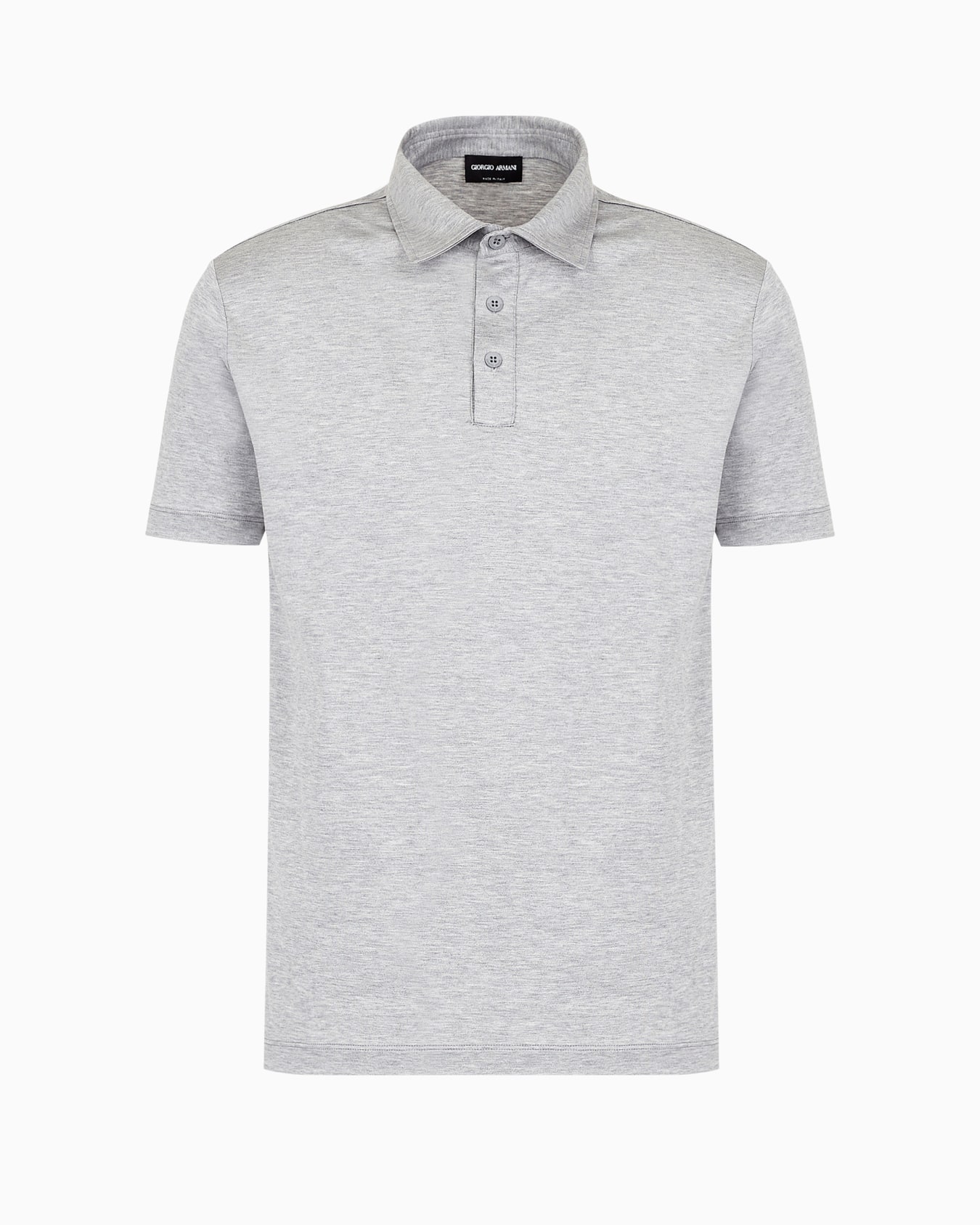 Silk and cotton-mélange jersey polo shirt Slide 0