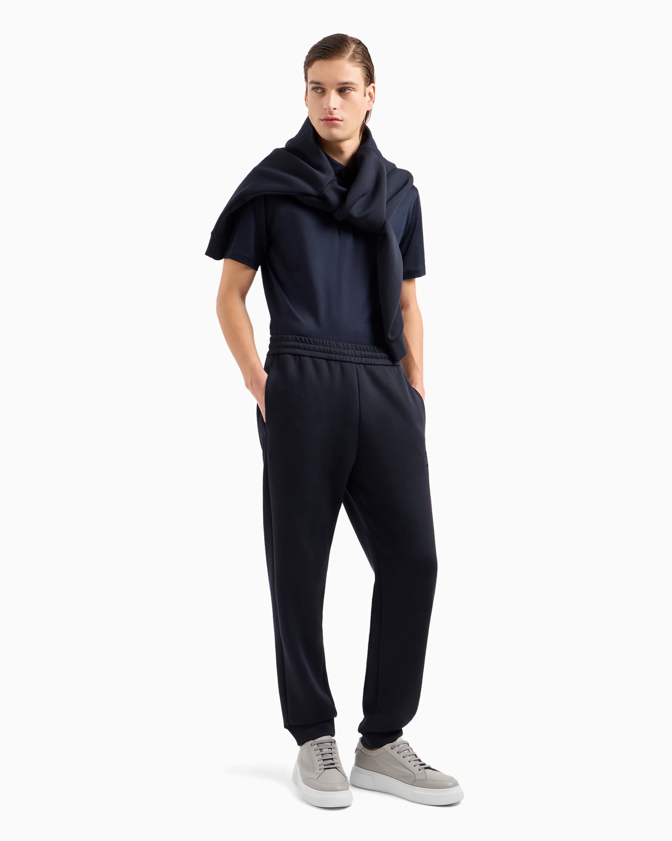 Silk and cotton-mélange jersey polo shirt Slide 3