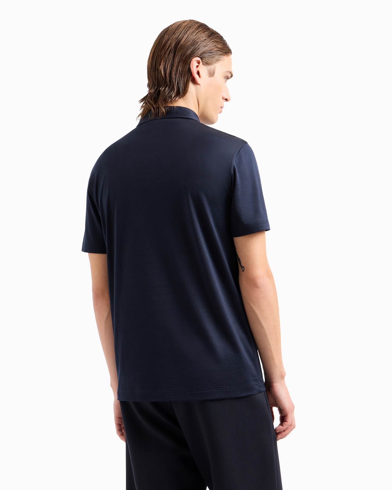 Silk and cotton-mélange jersey polo shirt Slide 2