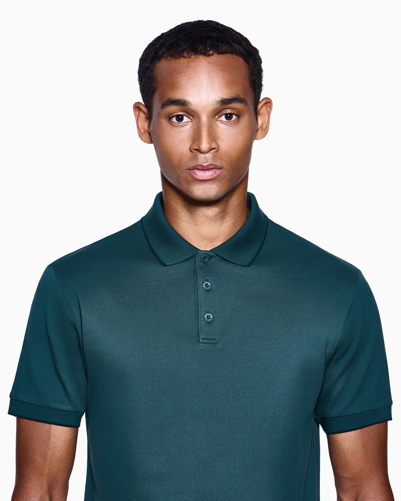 Piqué polo shirt in lisle cotton yarn Slide 4