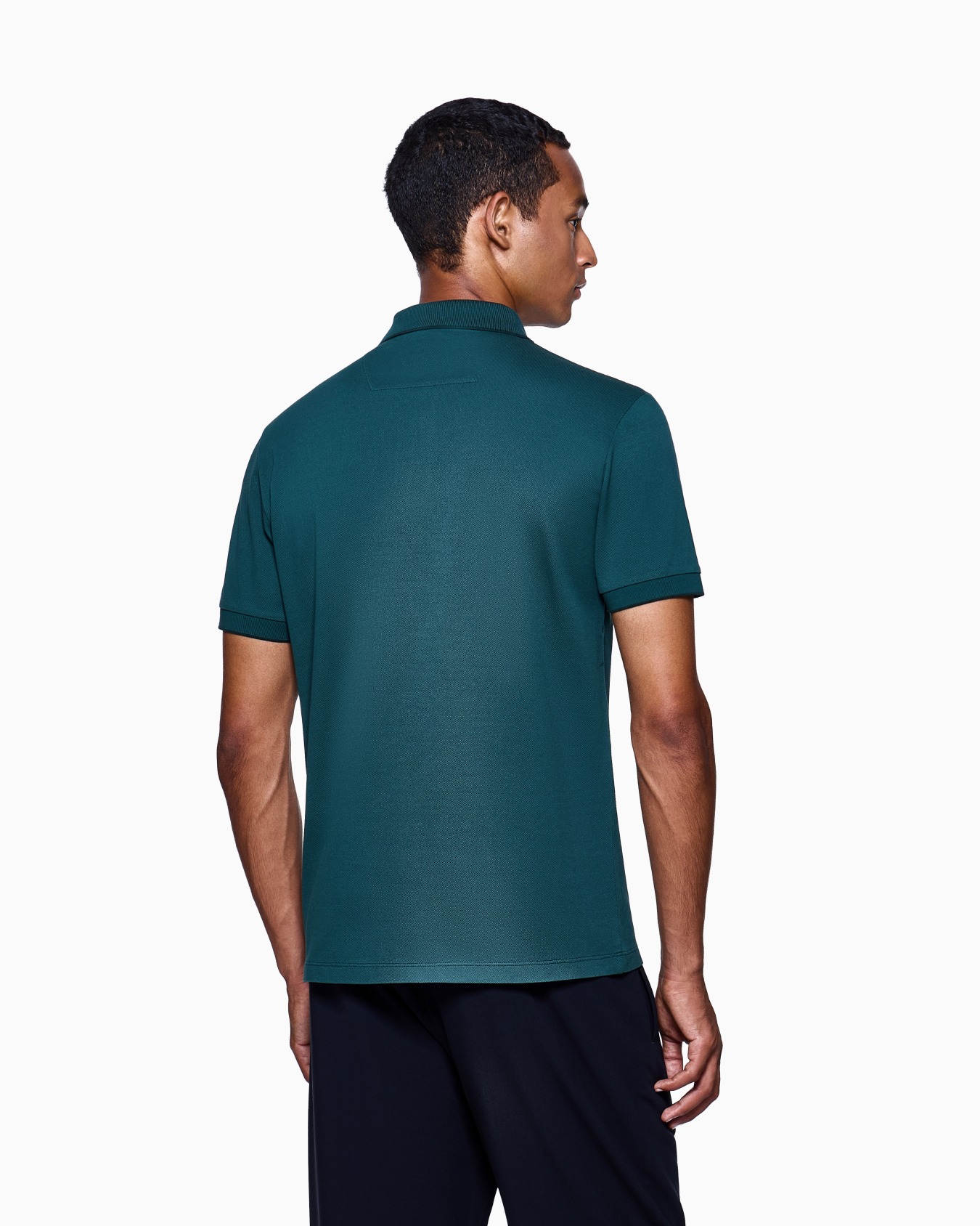 Piqué polo shirt in lisle cotton yarn Slide 2