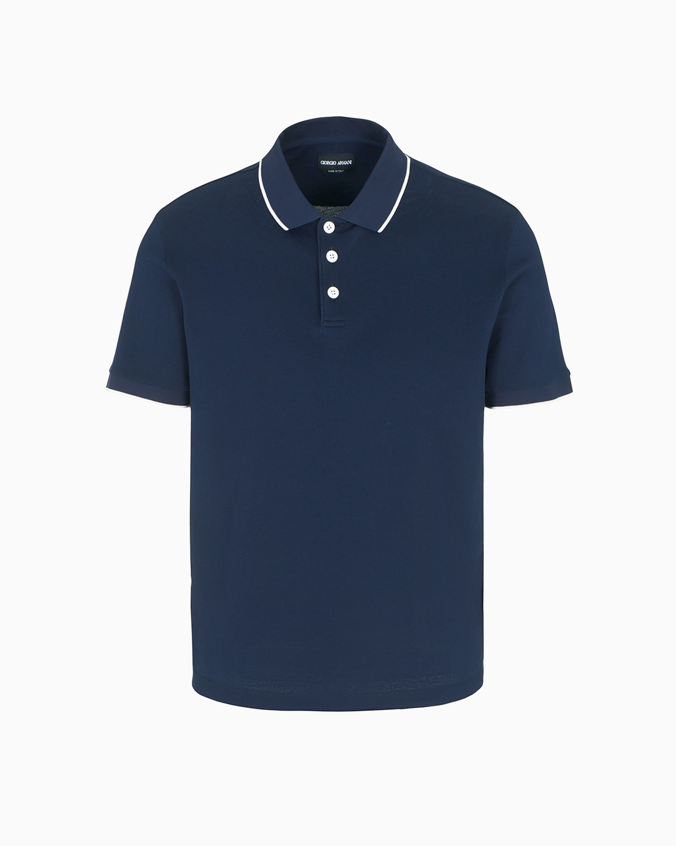 Piqué polo shirt in lisle cotton yarn Slide 0