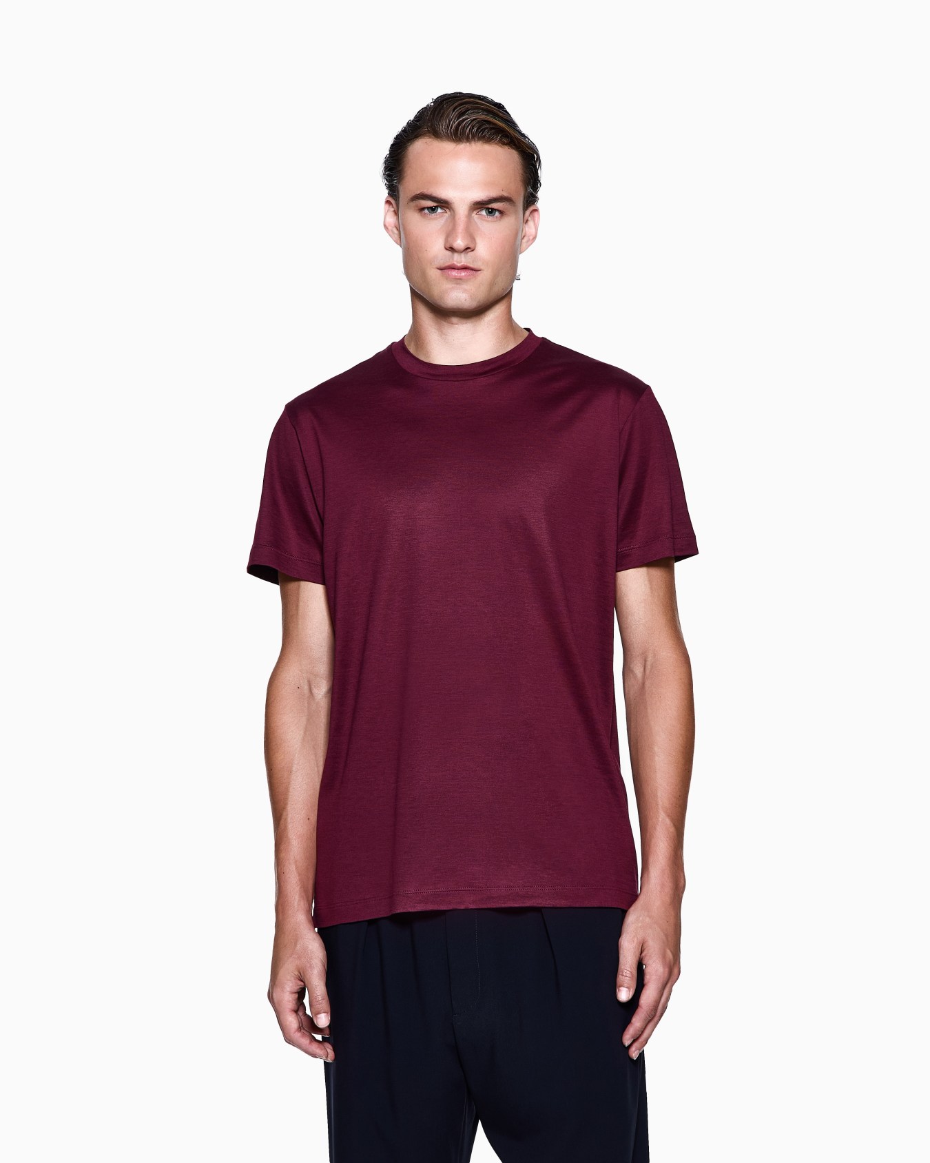 Camiseta de punto jersey de mezcla de seda y algodón Diapositiva 3