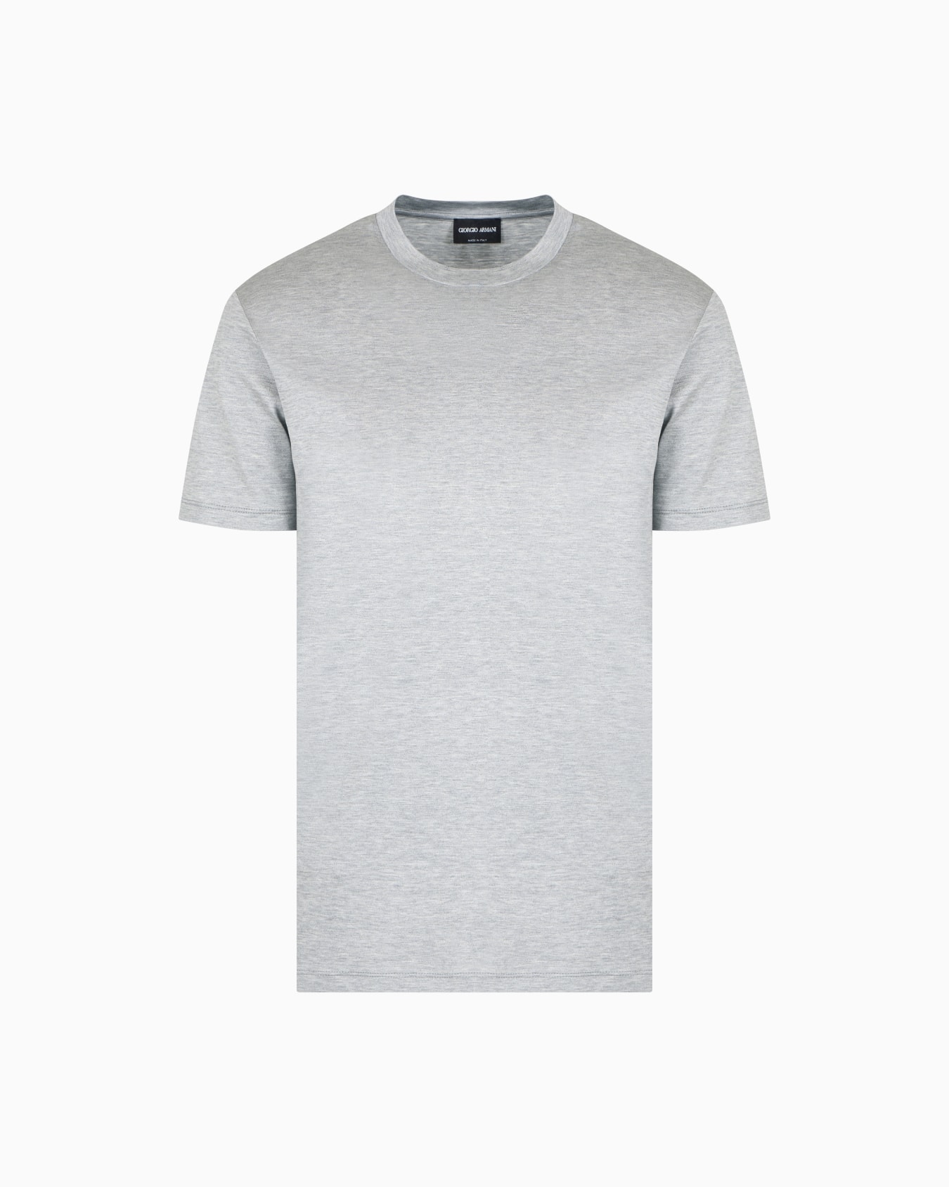 Plain-knit jersey T-shirt in a silk-and-cotton blend Slide 0