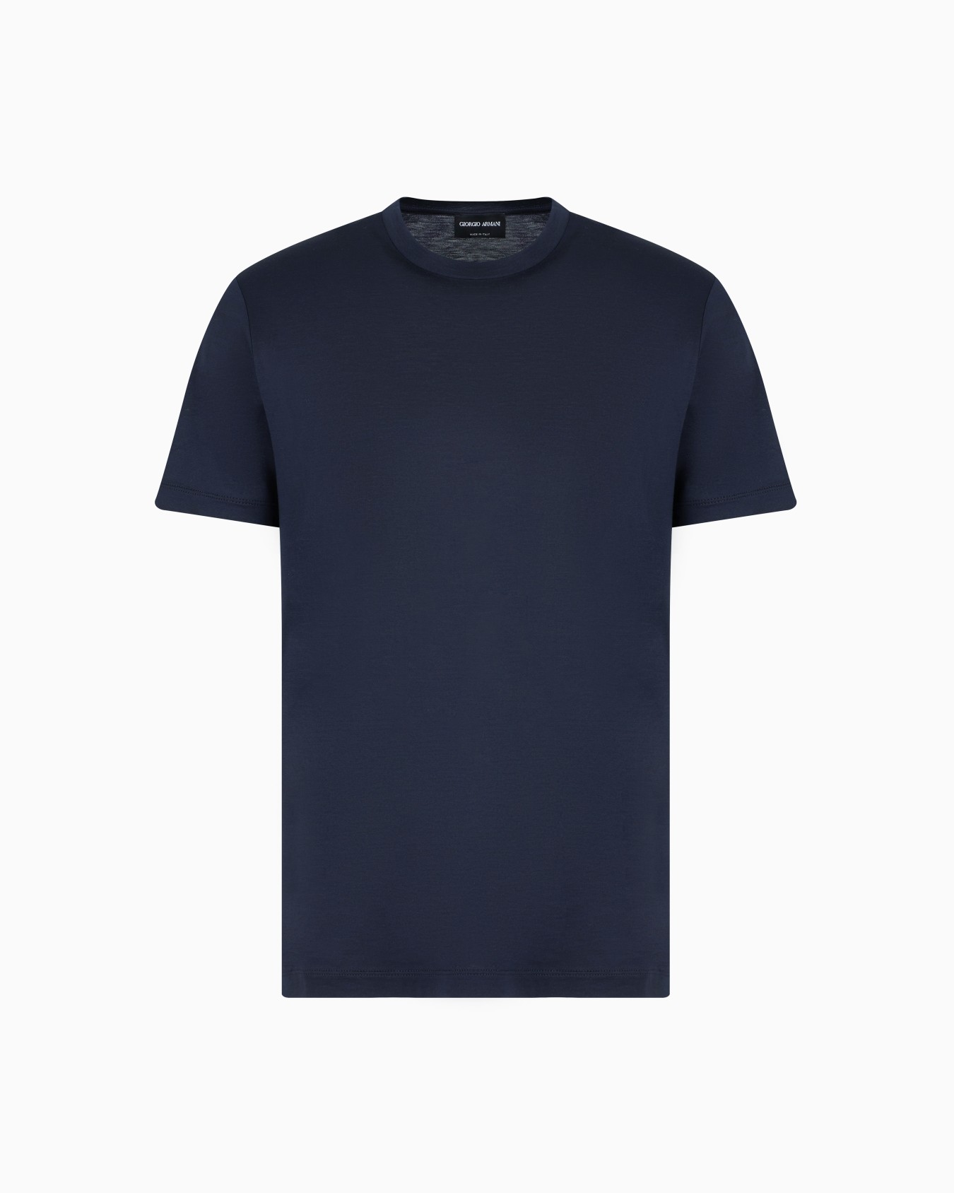 Plain-knit jersey T-shirt in a silk-and-cotton blend Slide 0