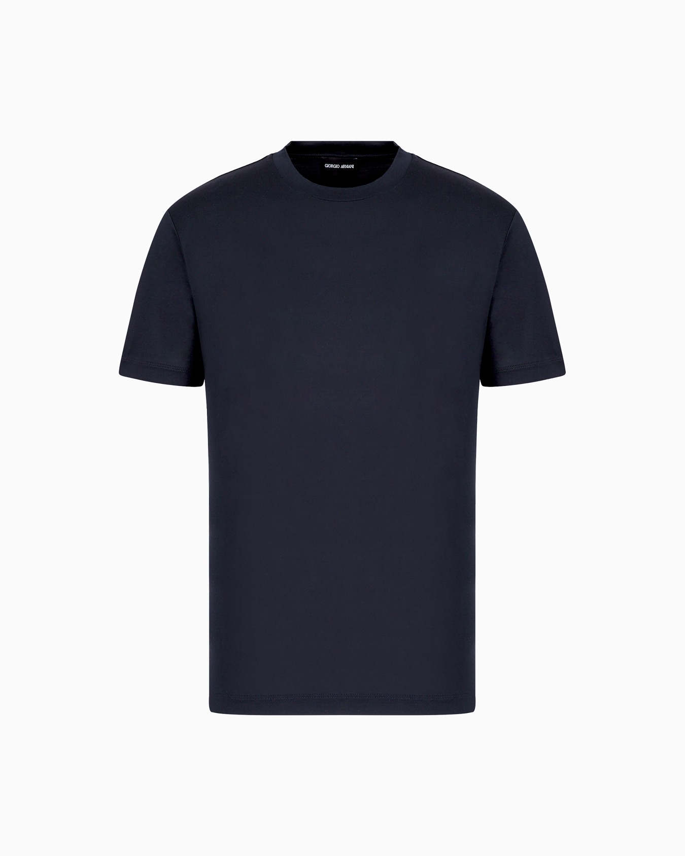 Plain-knit jersey T-shirt in a silk-and-cotton blend Slide 0