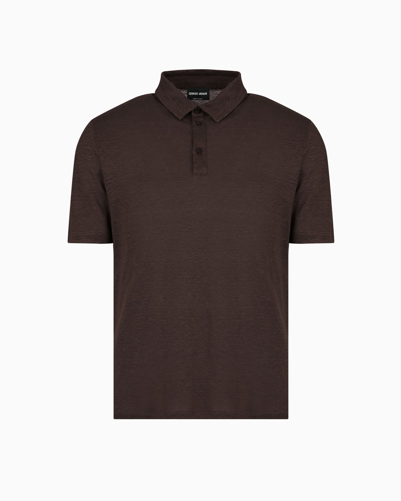 Jersey-Poloshirt mit kurzen Ärmeln aus reinem Leinen Folie 0