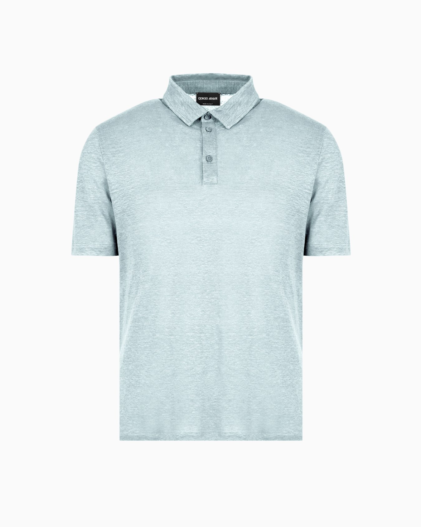 Jersey-Poloshirt mit kurzen Ärmeln aus reinem Leinen Folie 0