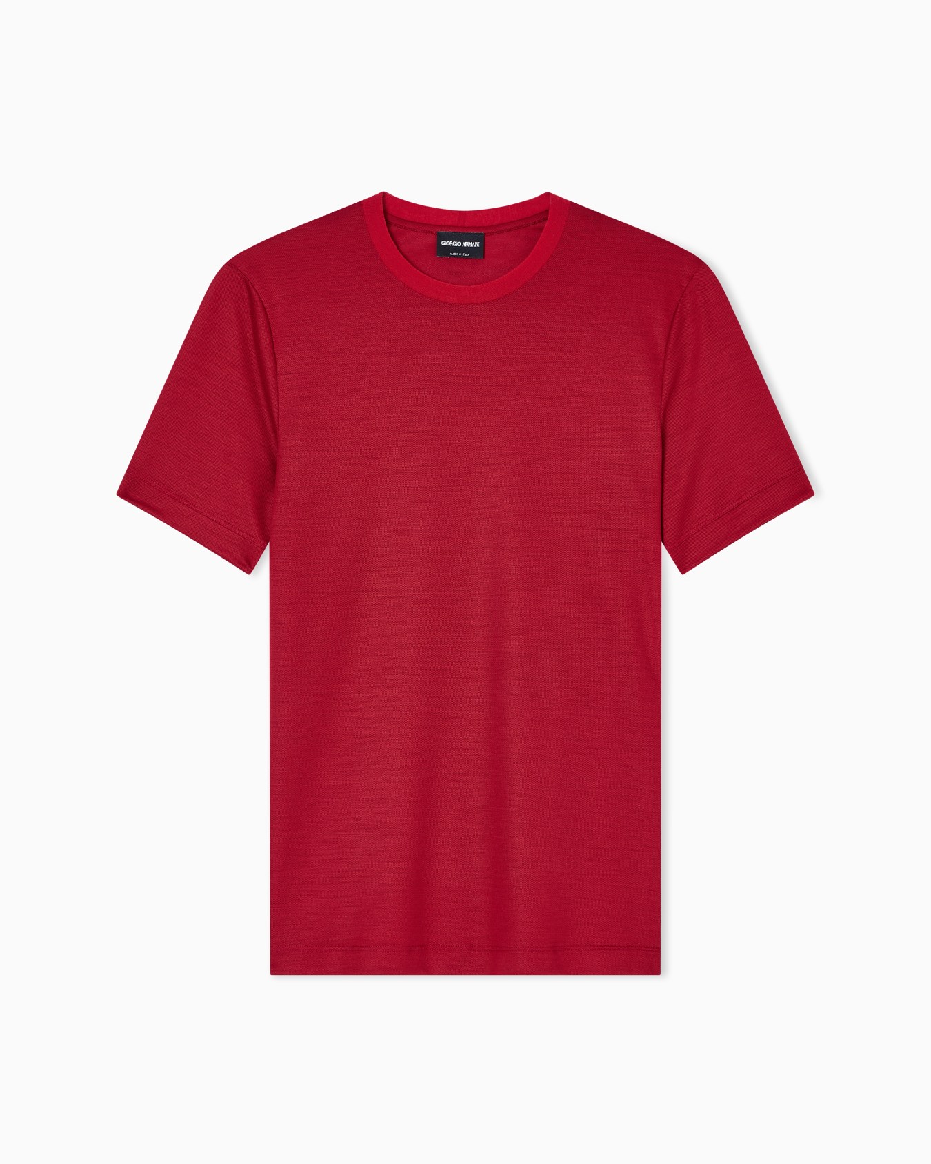 T-shirt en jersey rasé de soie et coton mélangés Diapositive 0