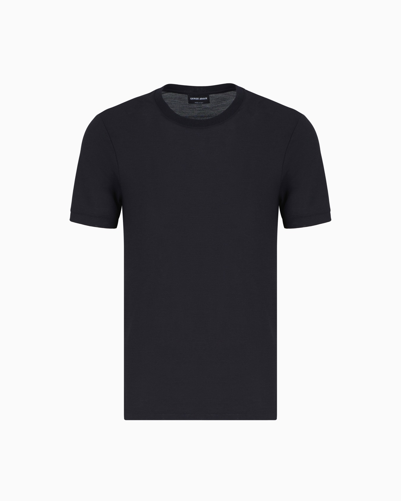 Plain-knit jersey T-shirt in a silk-and-cotton blend Slide 0