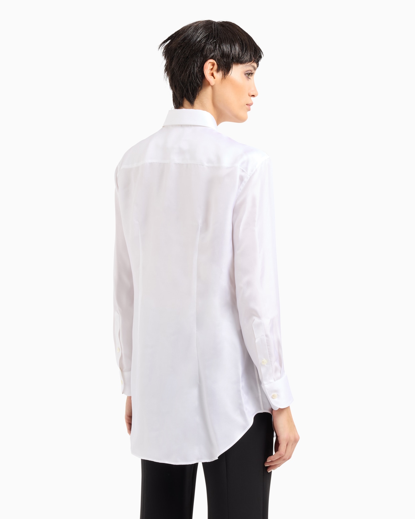 Camisa larga de sarga de seda ASV Diapositiva 2