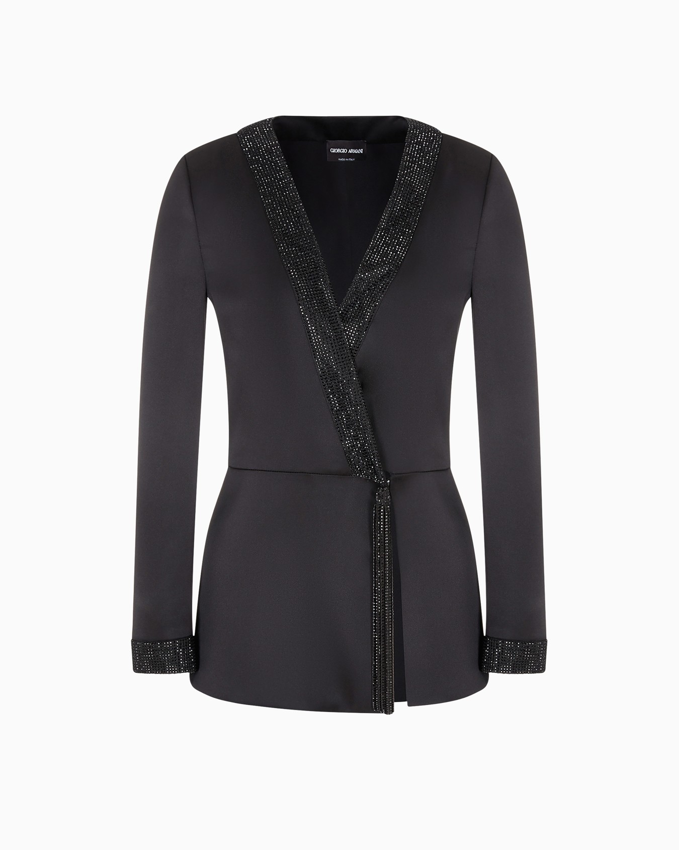 ジャケット GIORGIO ARMANI JACKET WITH TONE-ON-TONE RHINESTONE INSERTS GIORGIO ARMANI JACKET WITH RHINESTONE INSERTS | suitnegozi