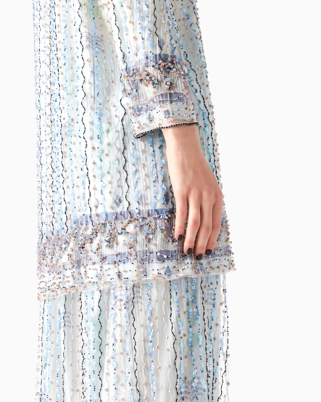 Chemise longue en tulle avec broderie Diapositive 5
