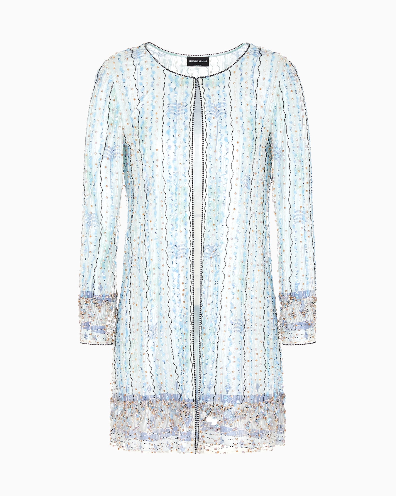 Chemise longue en tulle avec broderie Diapositive 0