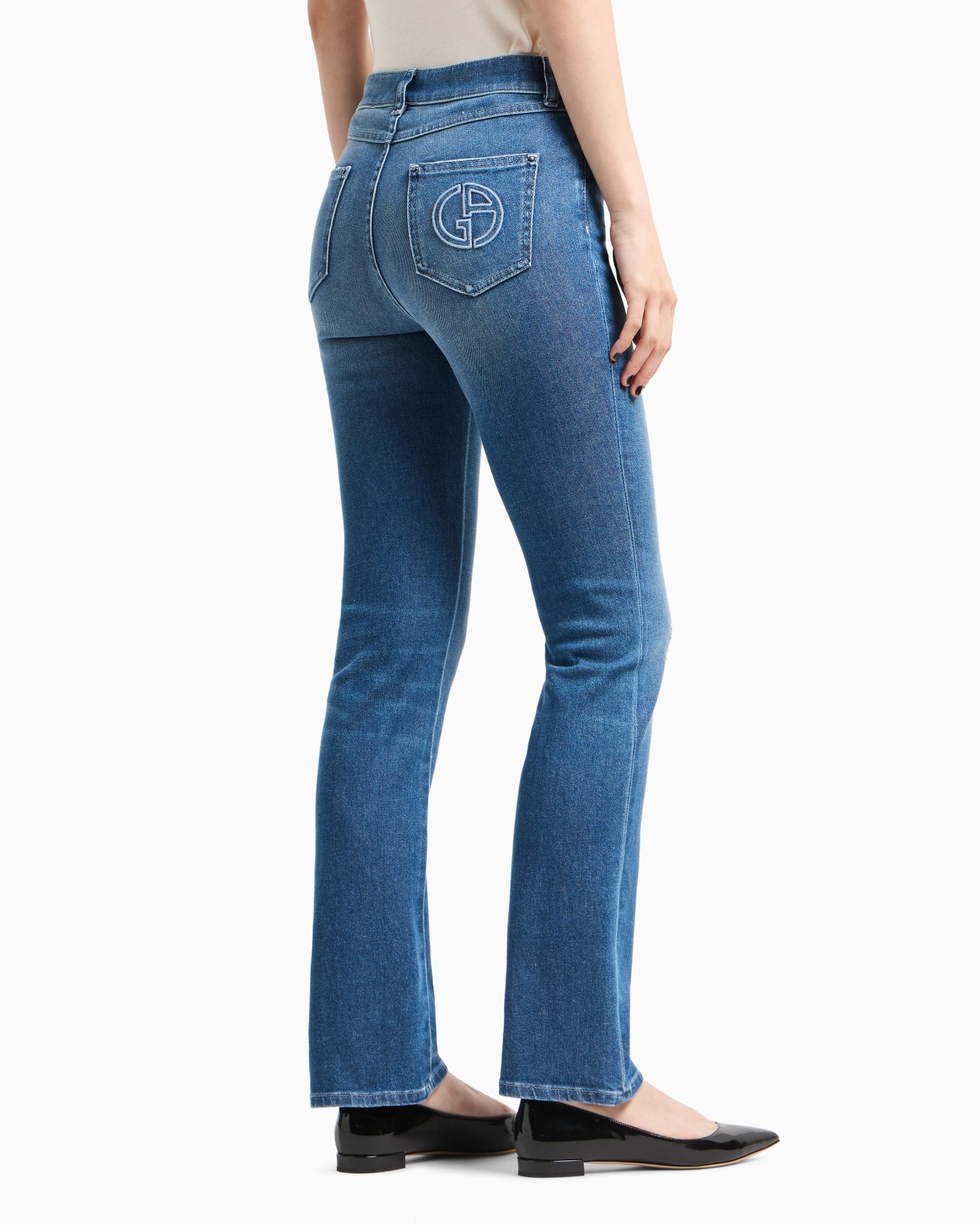 Pantalones de cinco bolsillos en denim de algodón elástico de la colección Denim Diapositiva 2