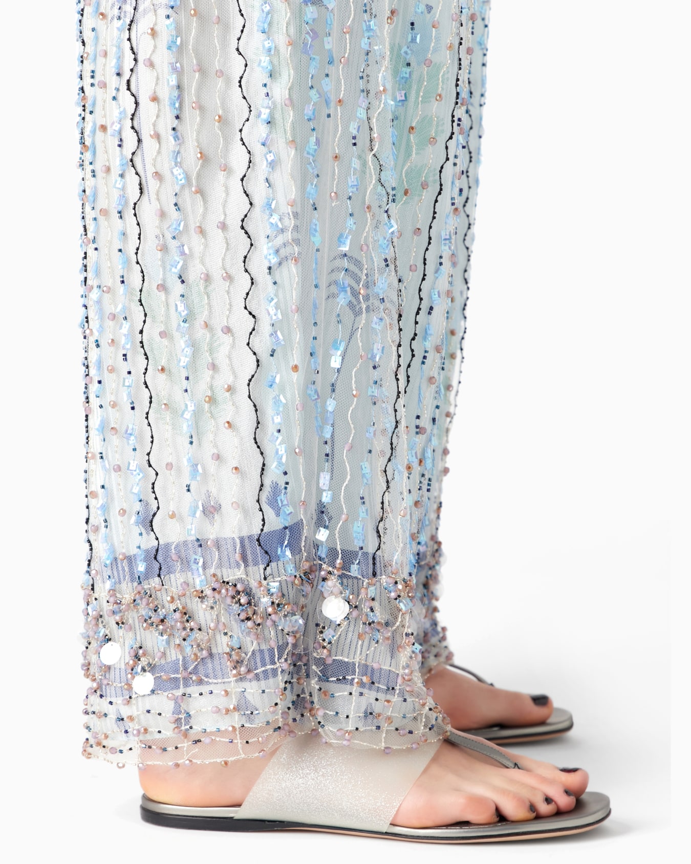 Pantalon ample en tulle avec broderie Diapositive 4