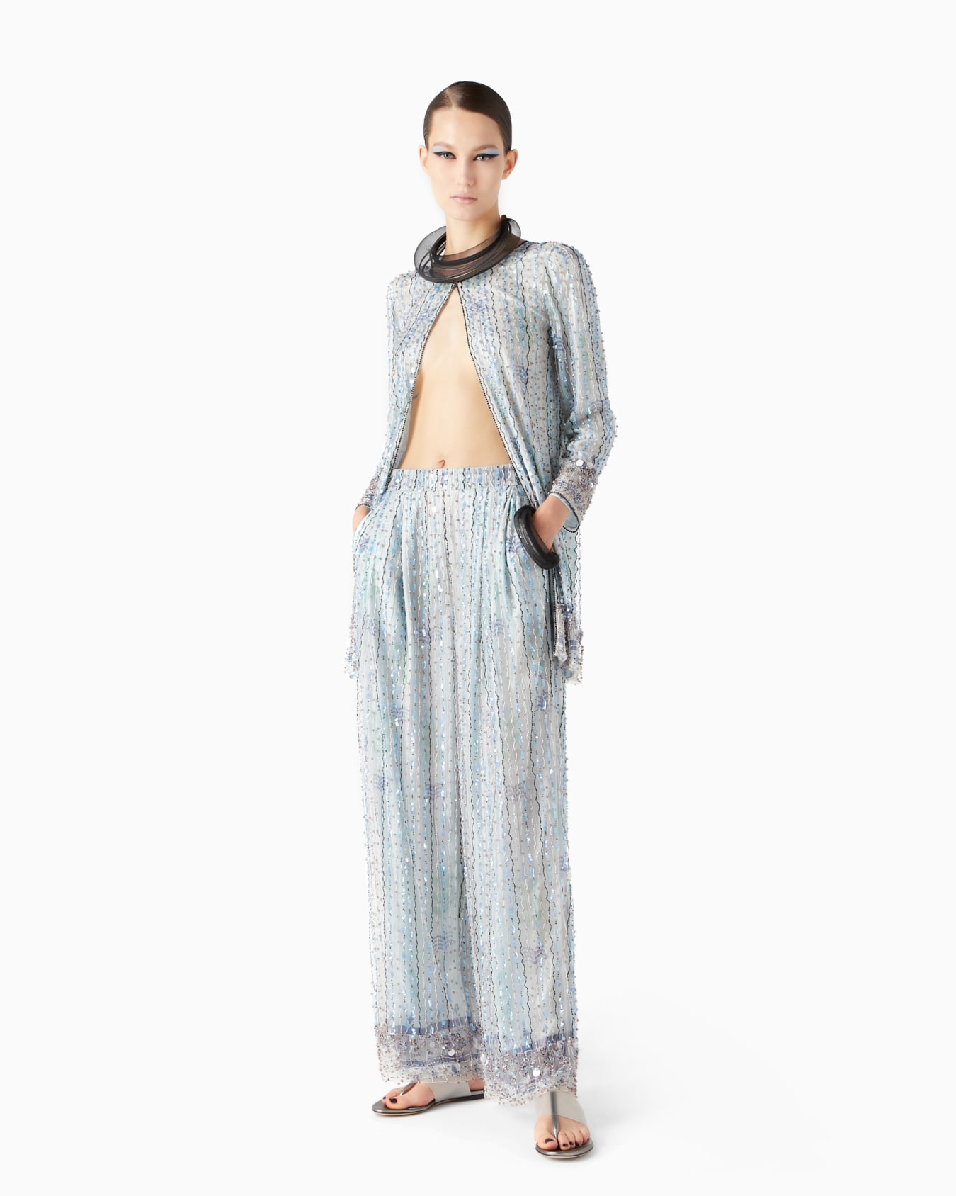 Pantalon ample en tulle avec broderie Diapositive 3