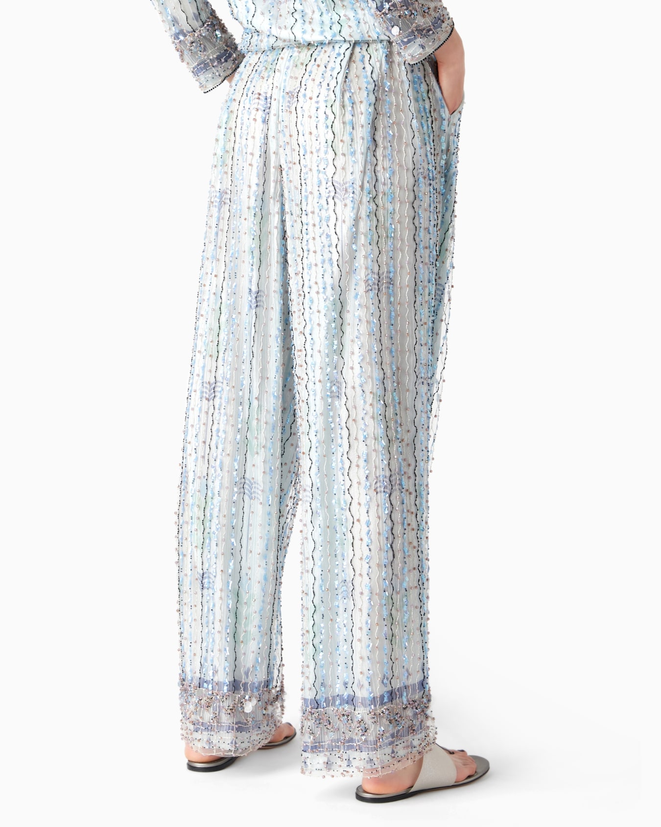 Pantalon ample en tulle avec broderie Diapositive 2