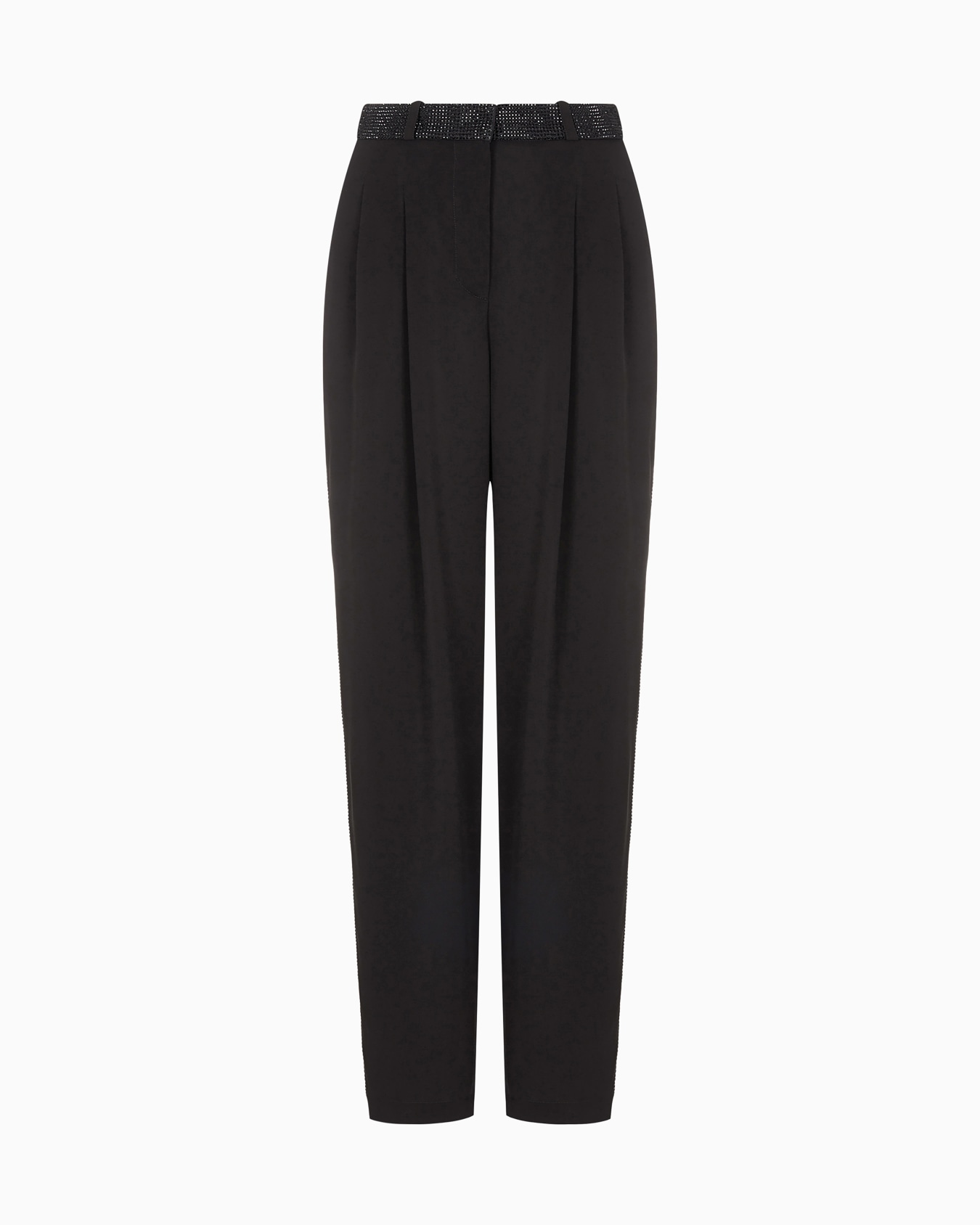 Pantalones de georgette con pinza sencilla Diapositiva 0