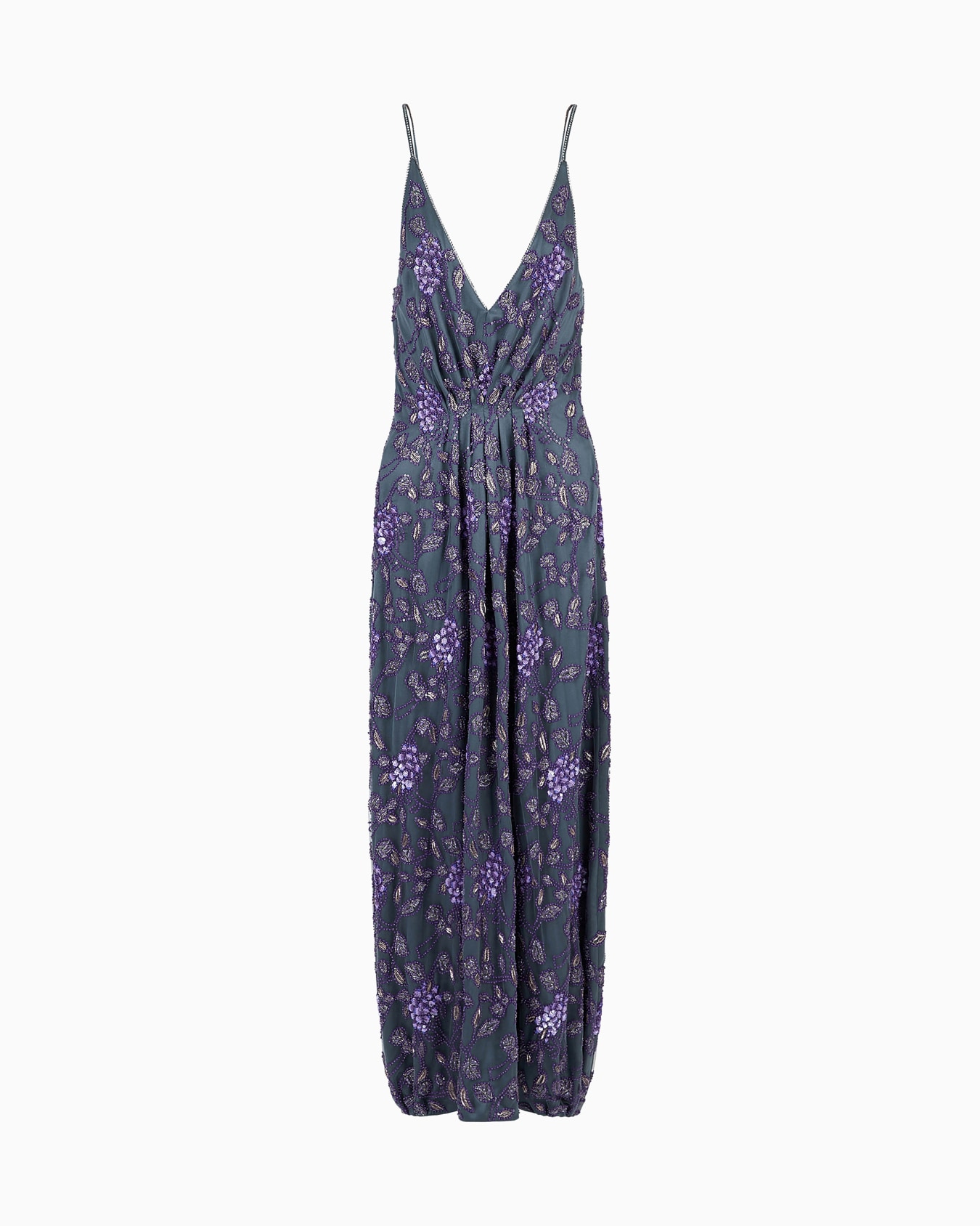 Embroidered long dress Slide 0