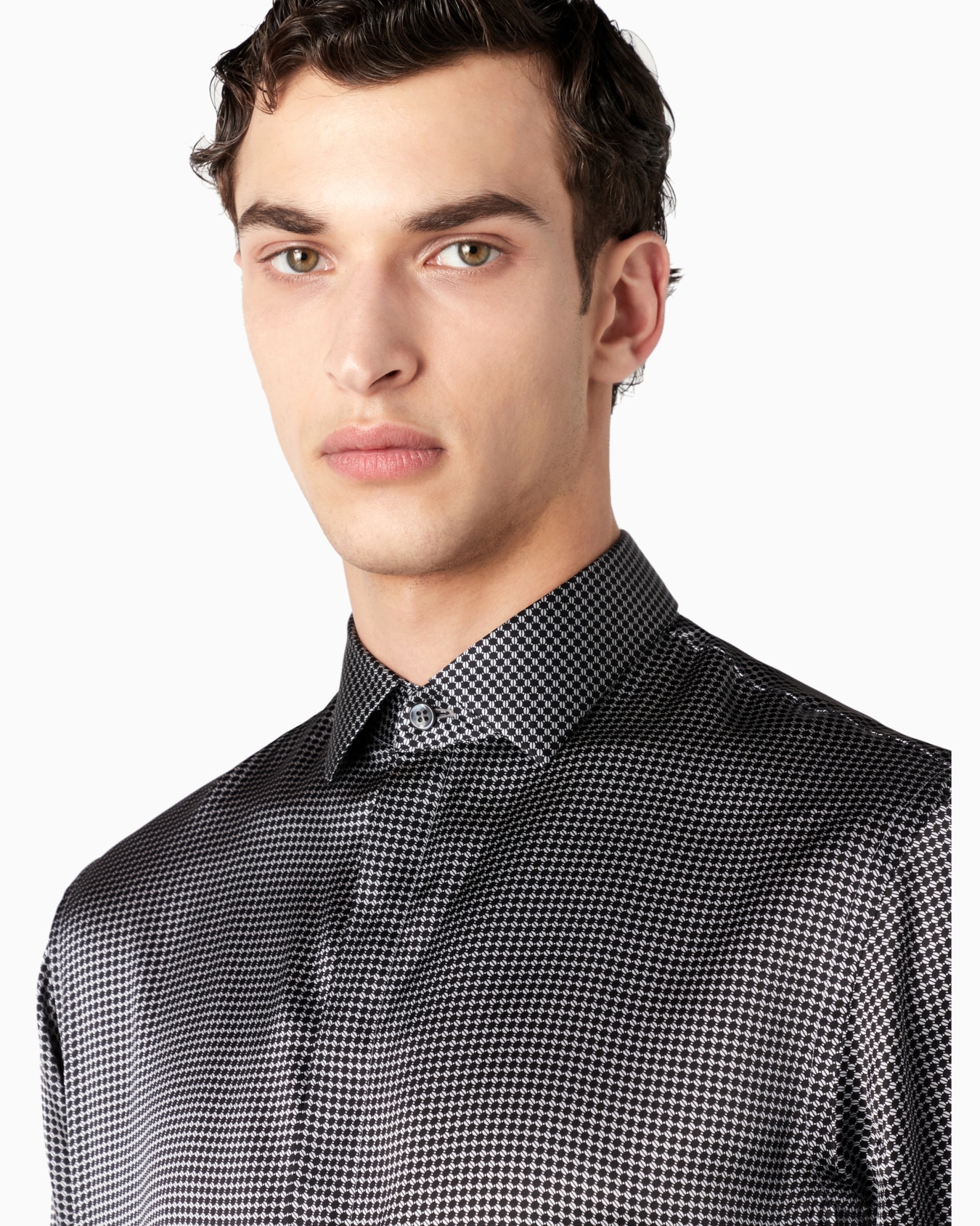 Regular-fit printed silk shirt Diapositiva 4