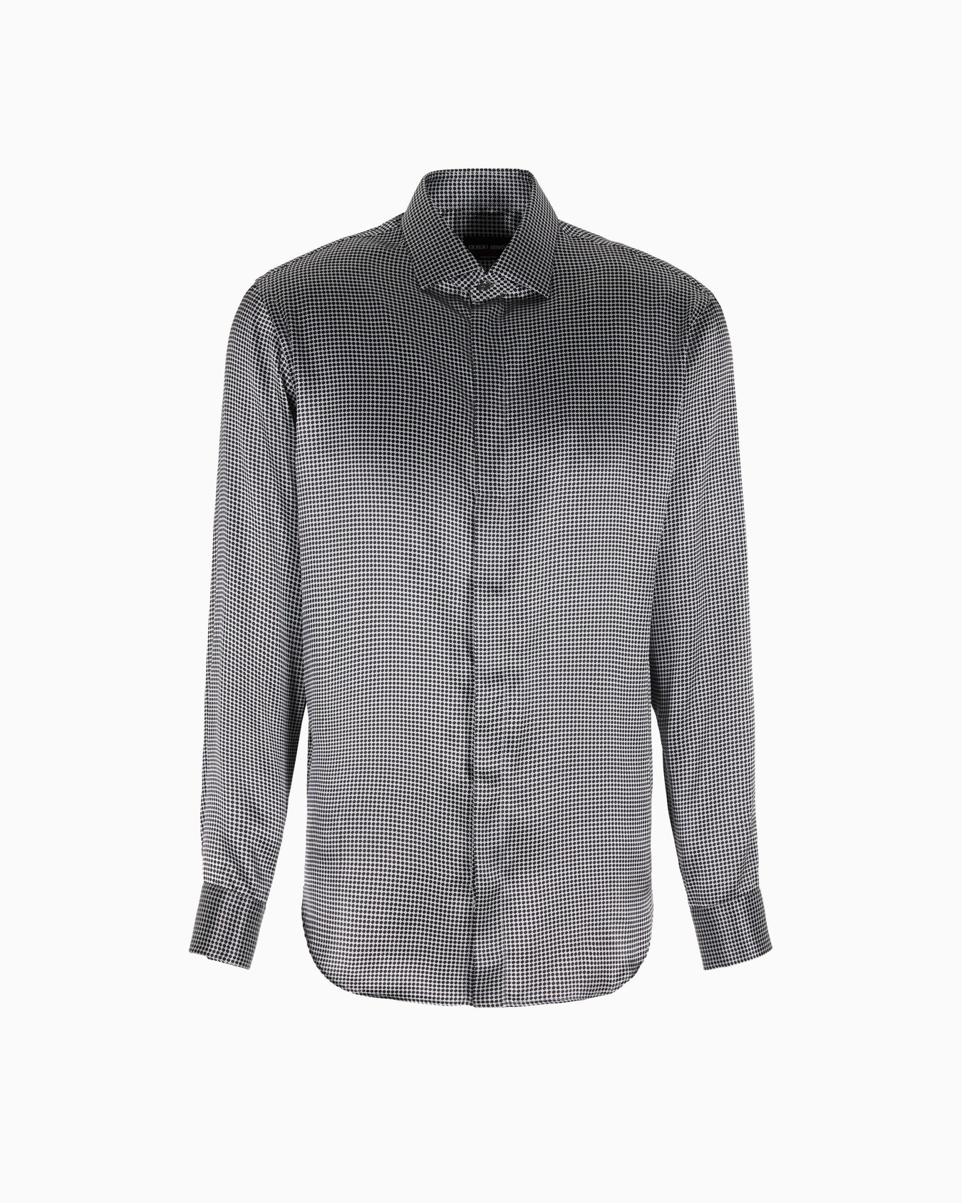 Regular-fit printed silk shirt Diapositiva 0