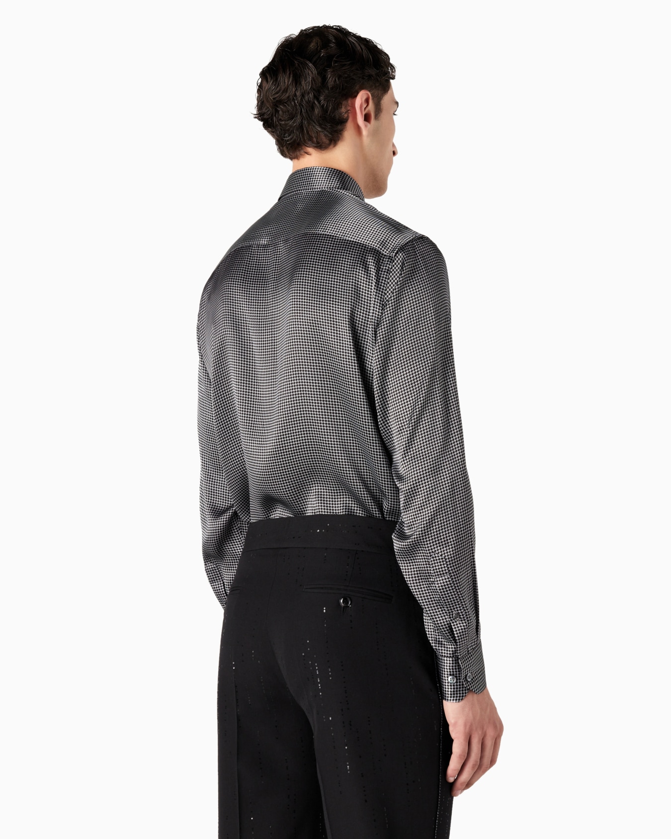 Regular-fit printed silk shirt Diapositiva 2