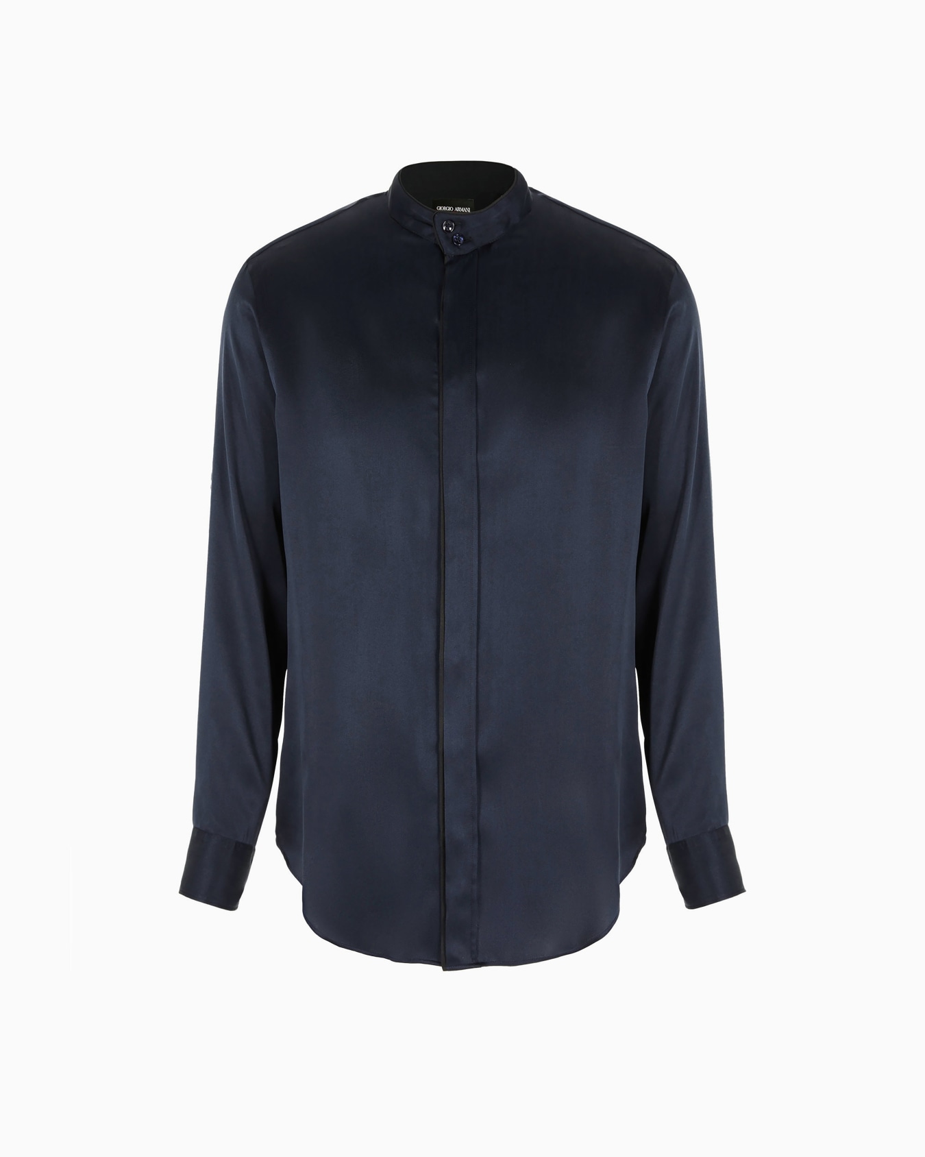 Camisa regular fit de seda Diapositiva 0
