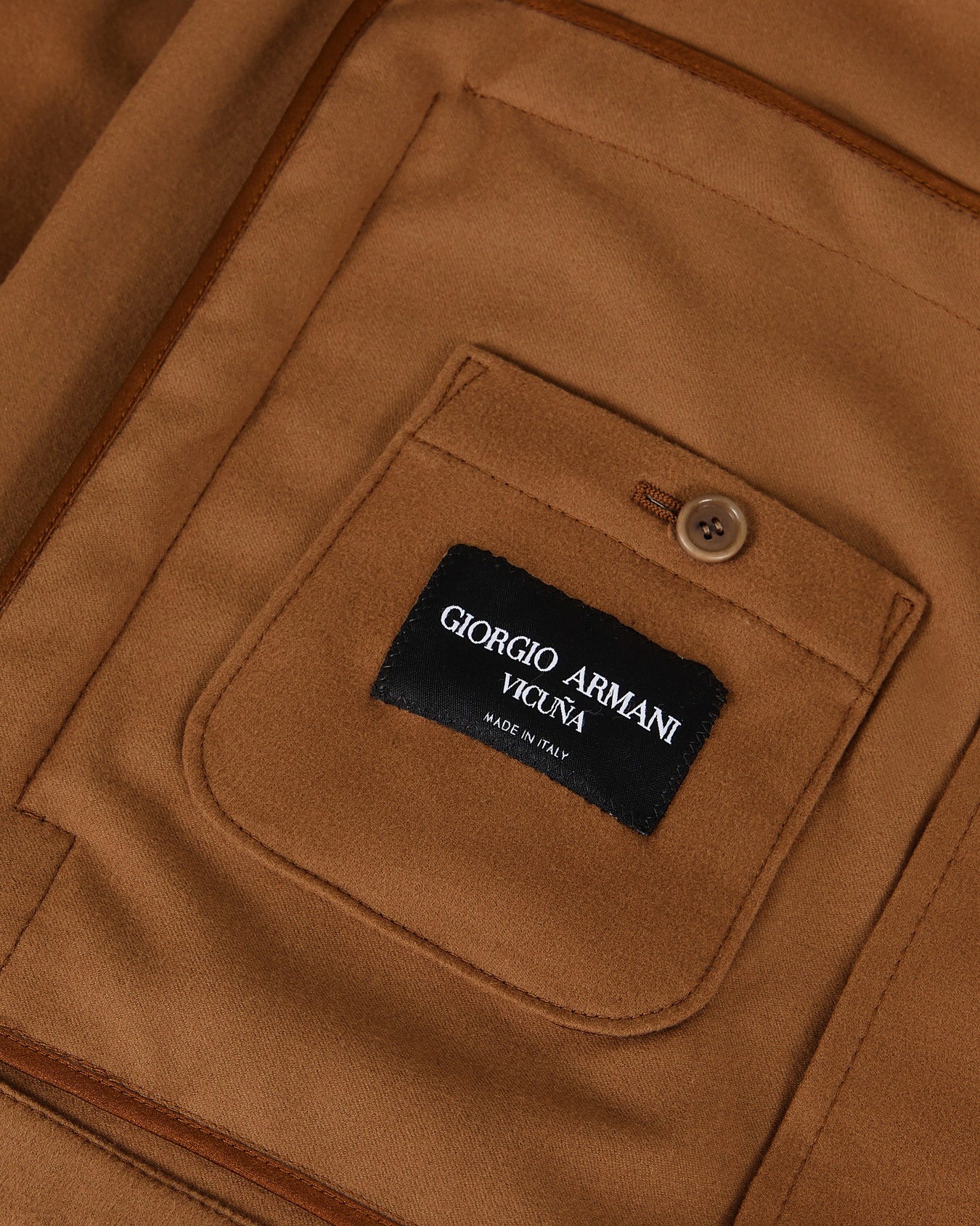 Giorgio Armani Vicuña blouson in lightweight pure vicuña cloth Slide 4
