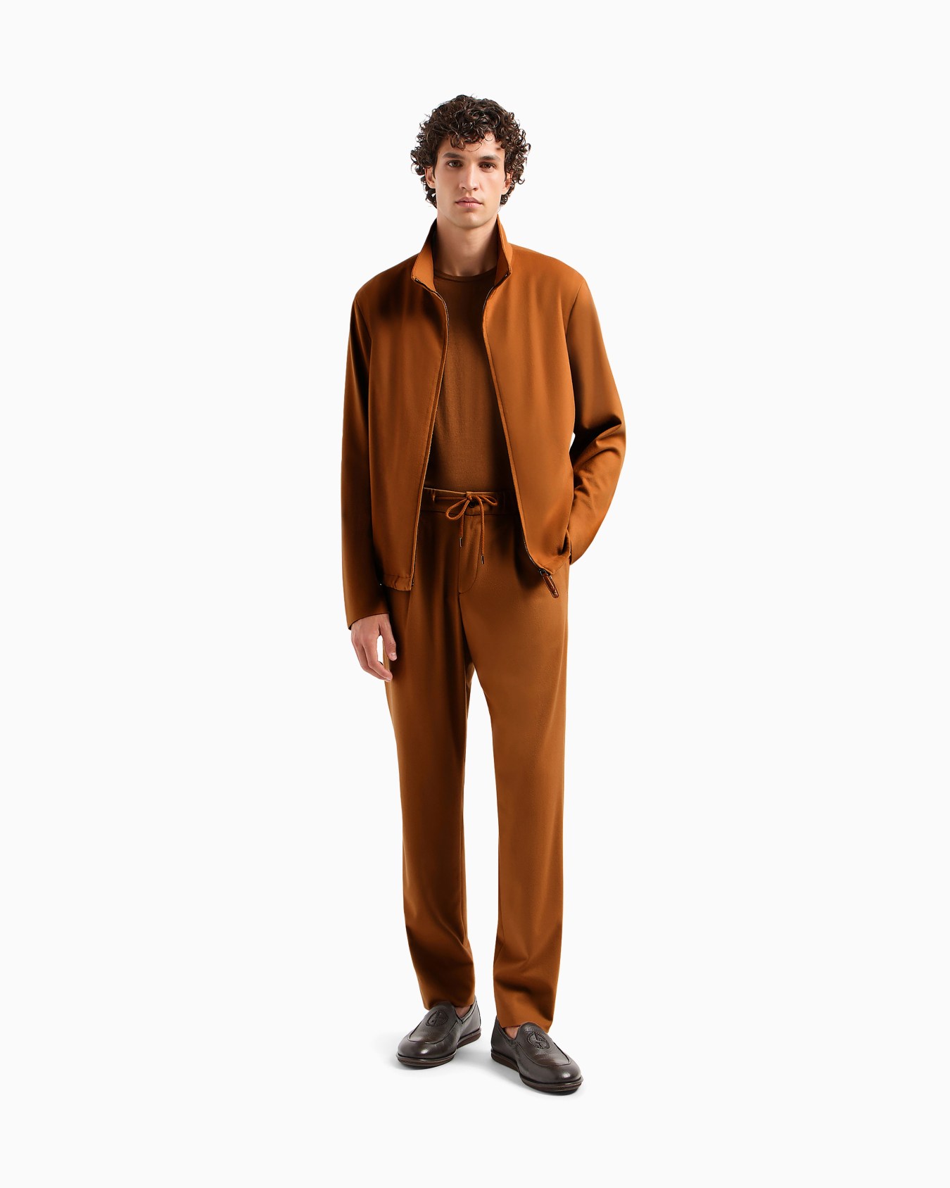 Giorgio Armani Vicuña Blouson in panno leggero di pura vicuña Slide 1
