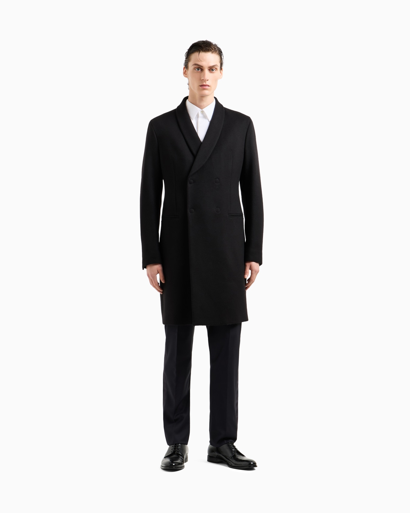 ASV double-breasted Giorgio’s coat in cashmere Slide 3