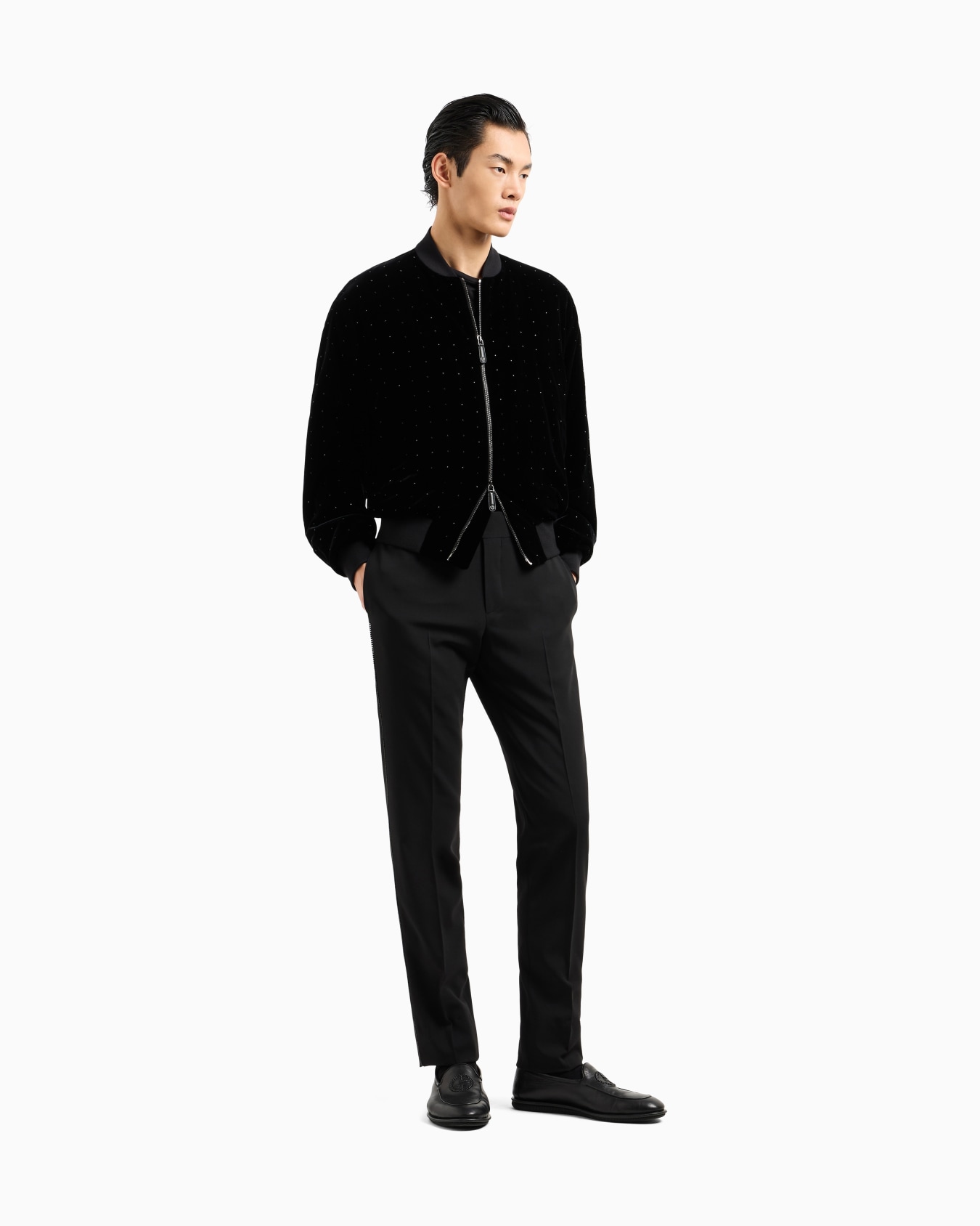 Pantalon sans pinces en crêpe de laine Giorgio’s Diapositive 1