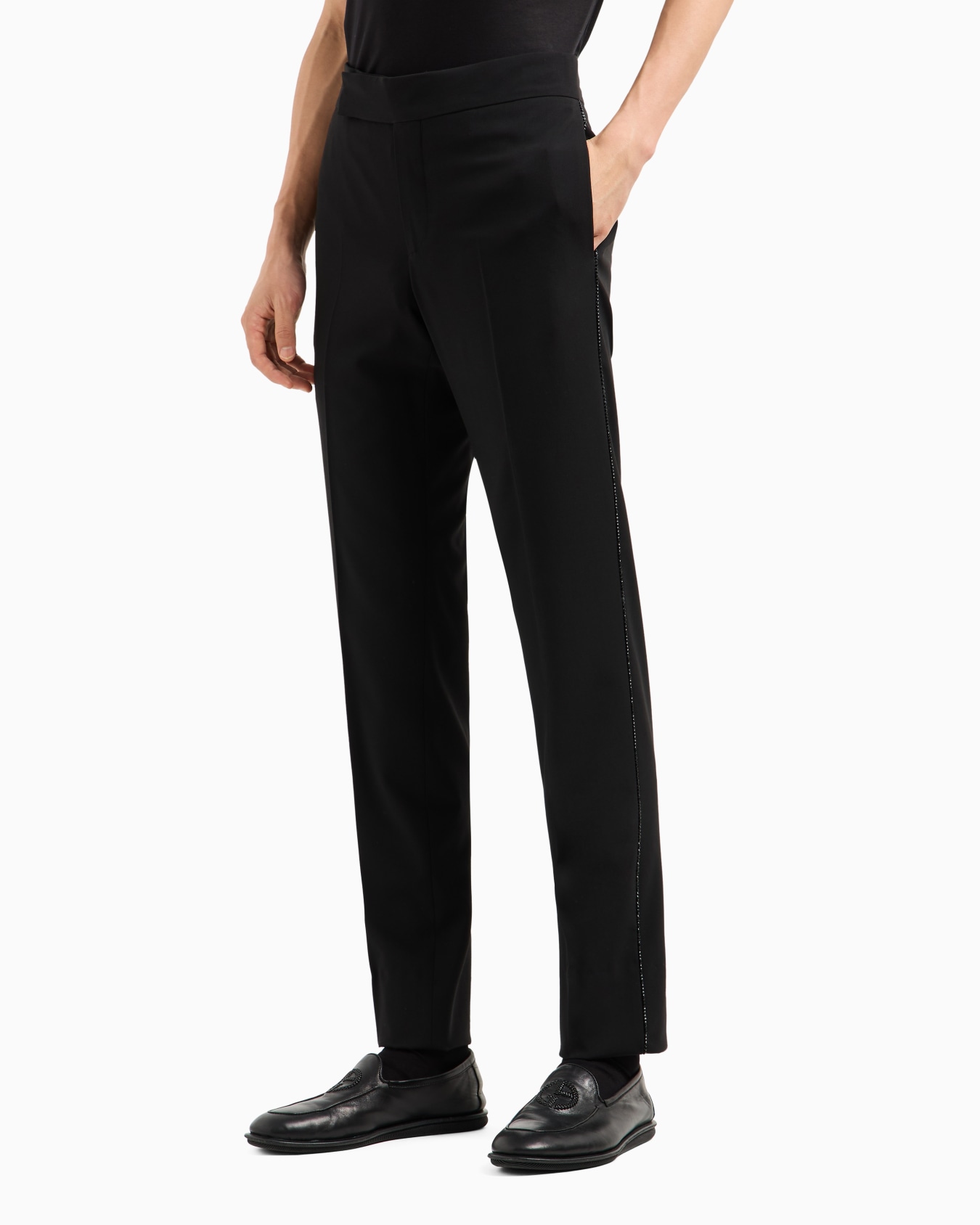 Pantalon sans pinces en crêpe de laine Giorgio’s Diapositive 3